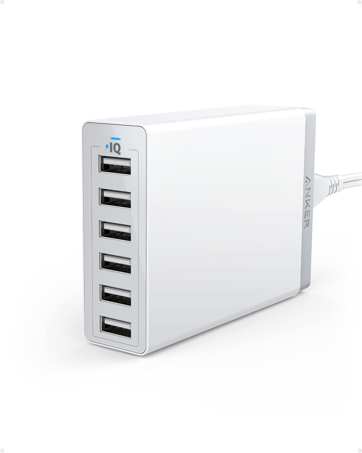 Anker Desktop Charger, 60W 6-Port USB Multiple Charging