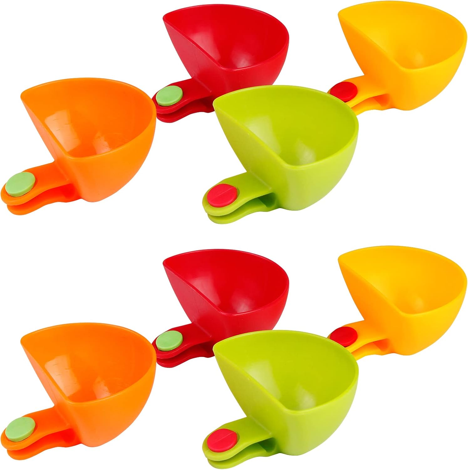 Guyuyii 8-Pack Dip Clips for Plates, Colorful Unbreakable