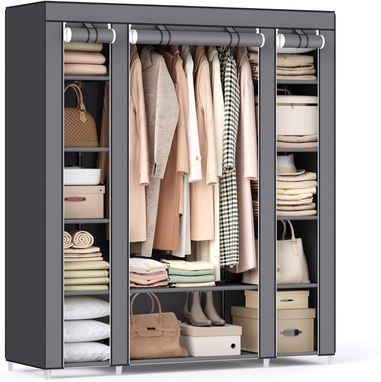 SONGMICS Closet Wardrobe, Portable Closet for Bedroom, Clothes