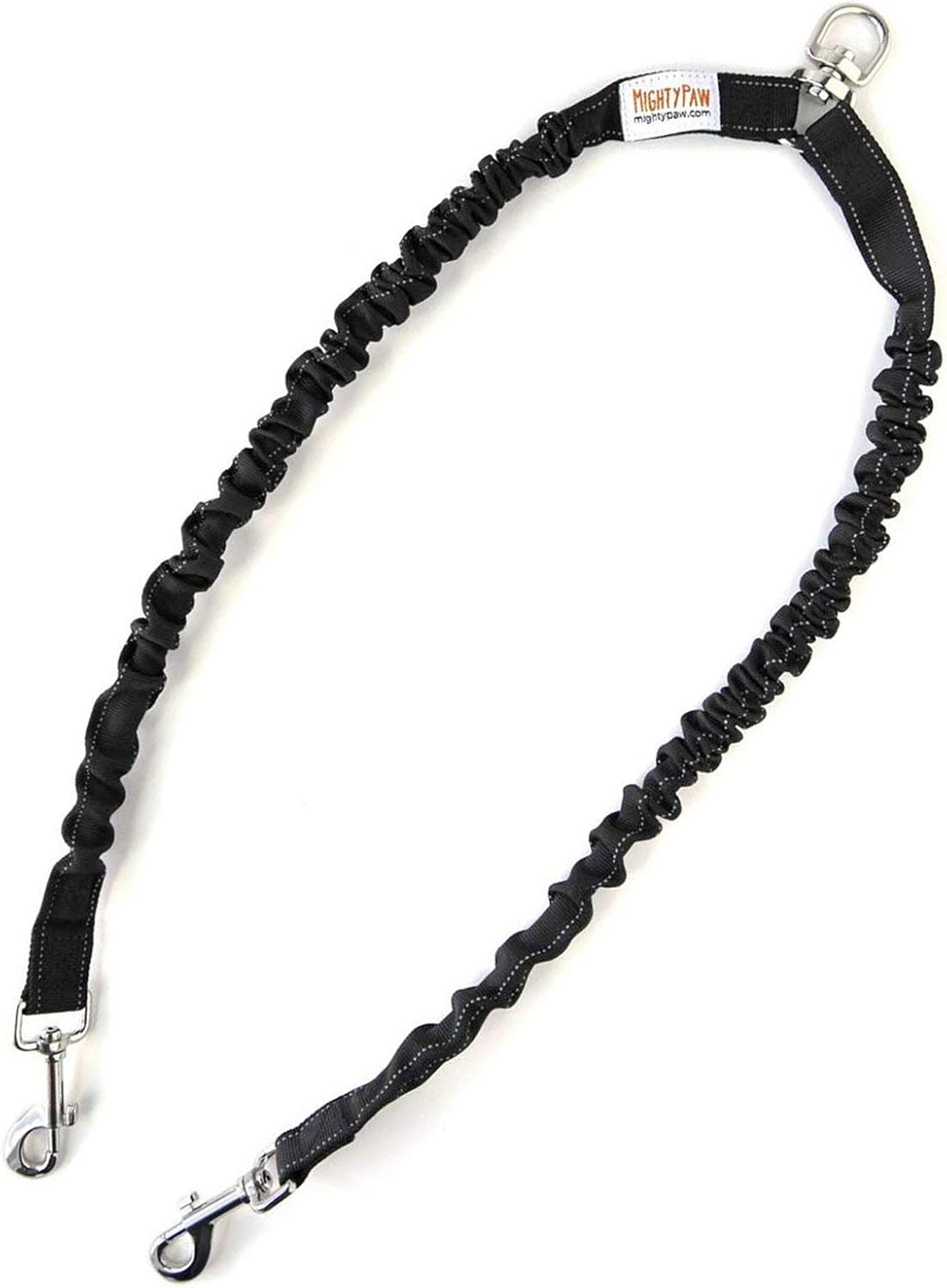 Mighty Paw Double Dog Leash, Force-Absorbing Bungee Splitter