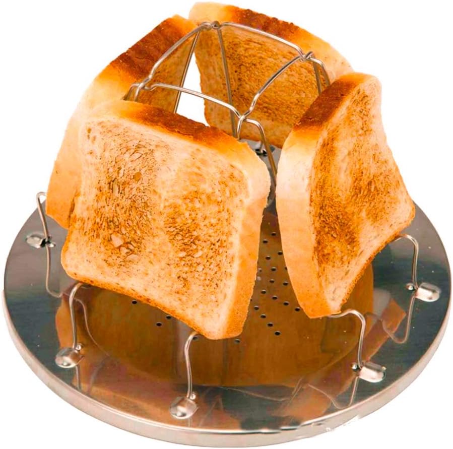 EZYoutdoor Camping Toaster for Gas Stove – 4-Slice