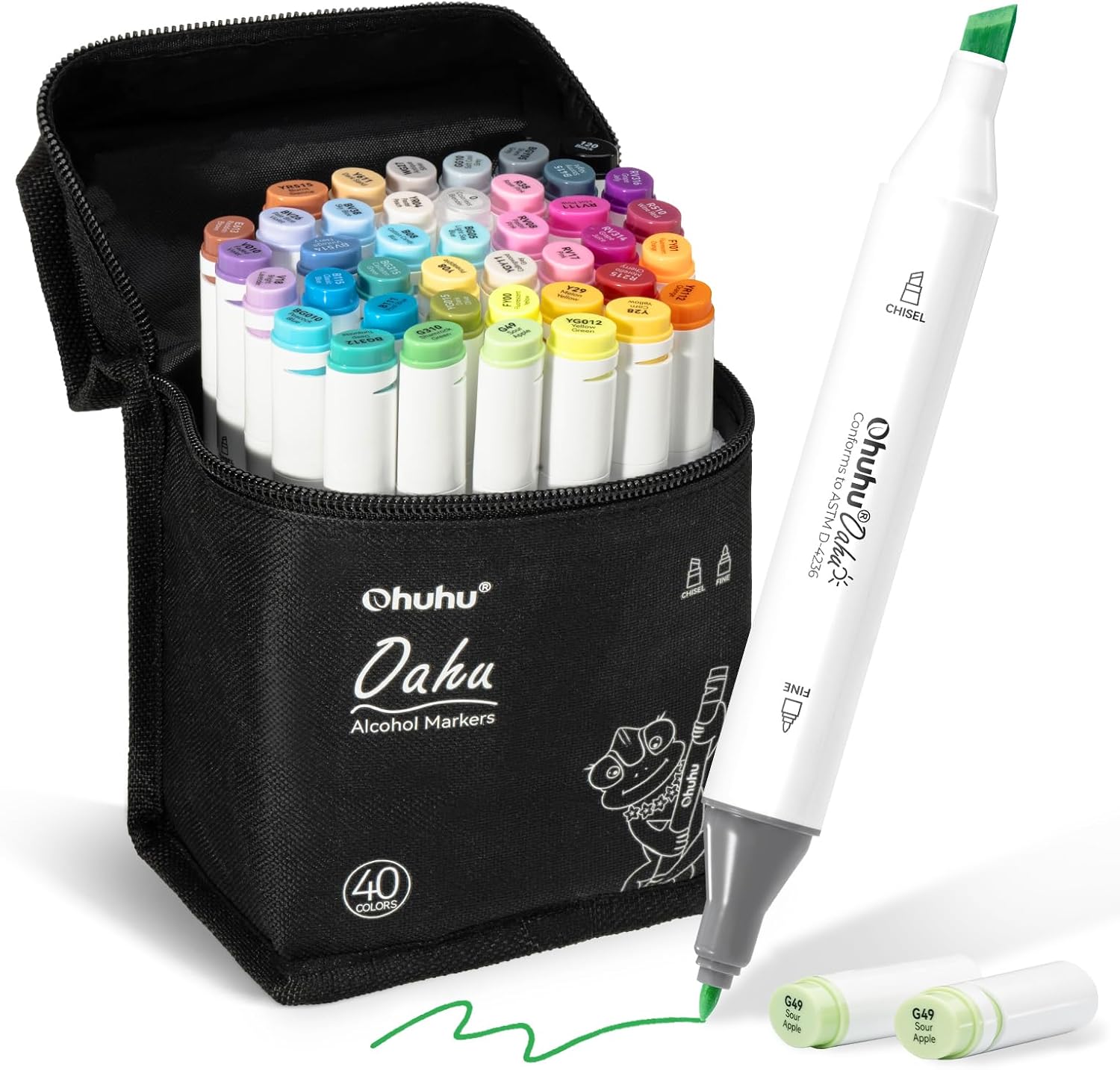 Ohuhu Alcohol Markers - AP Certificated Double Tipped