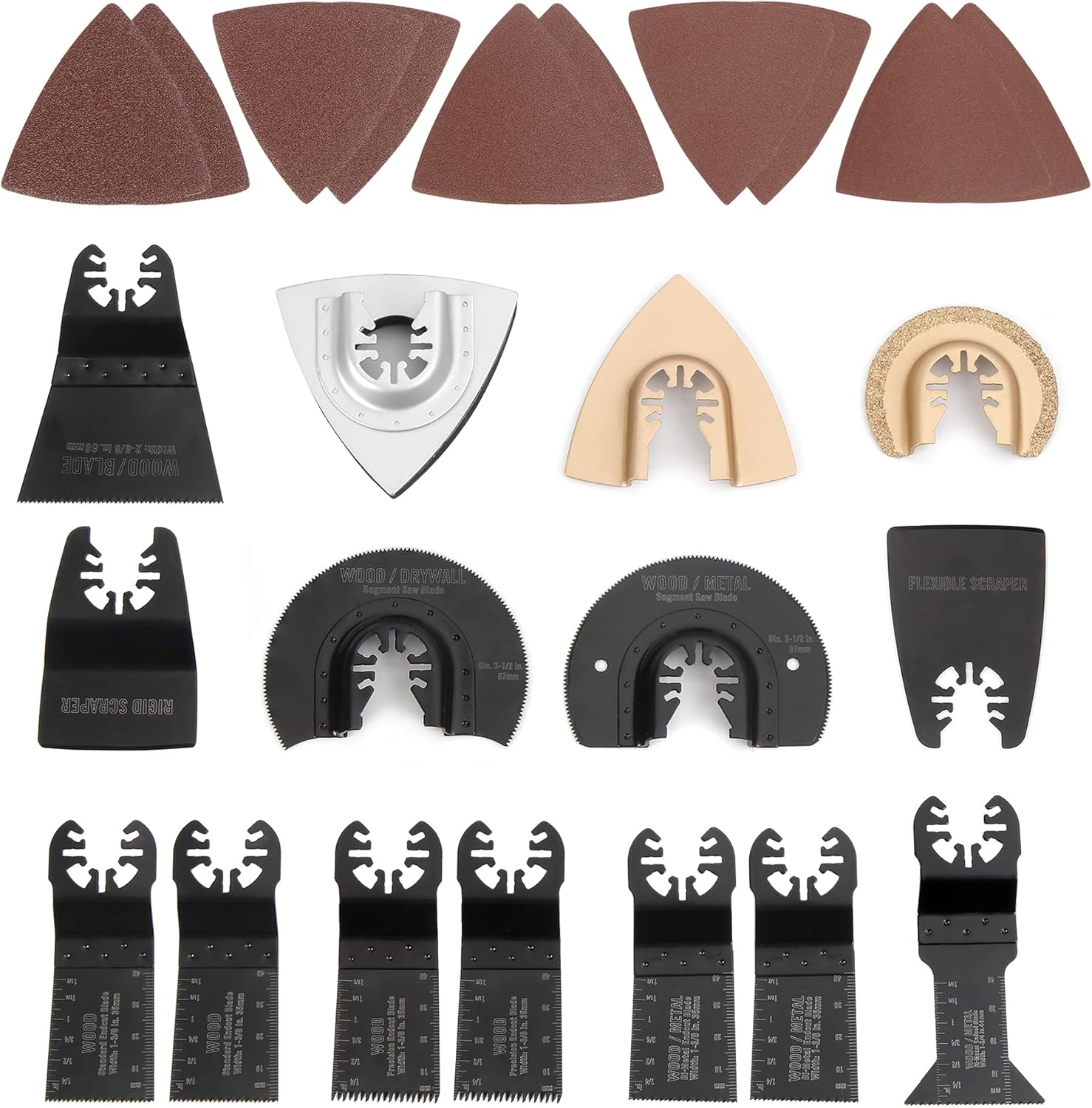 WORKPRO 25-Piece Oscillating Multitool Accessories, Quick-Release Saw Blades