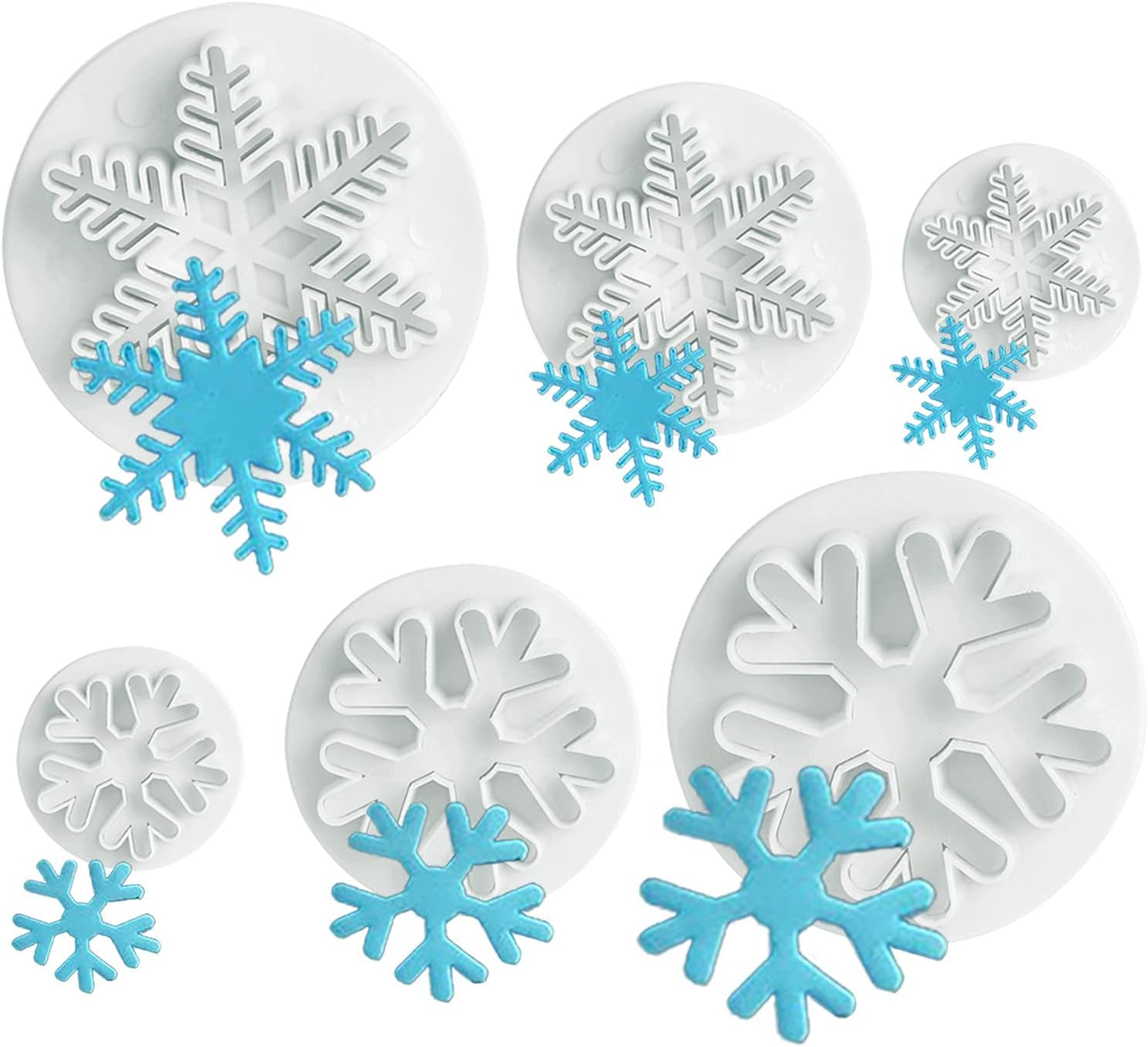 Snowflake Cookie Cutter, ilauke 6 Pcs Snowflake Fondant
