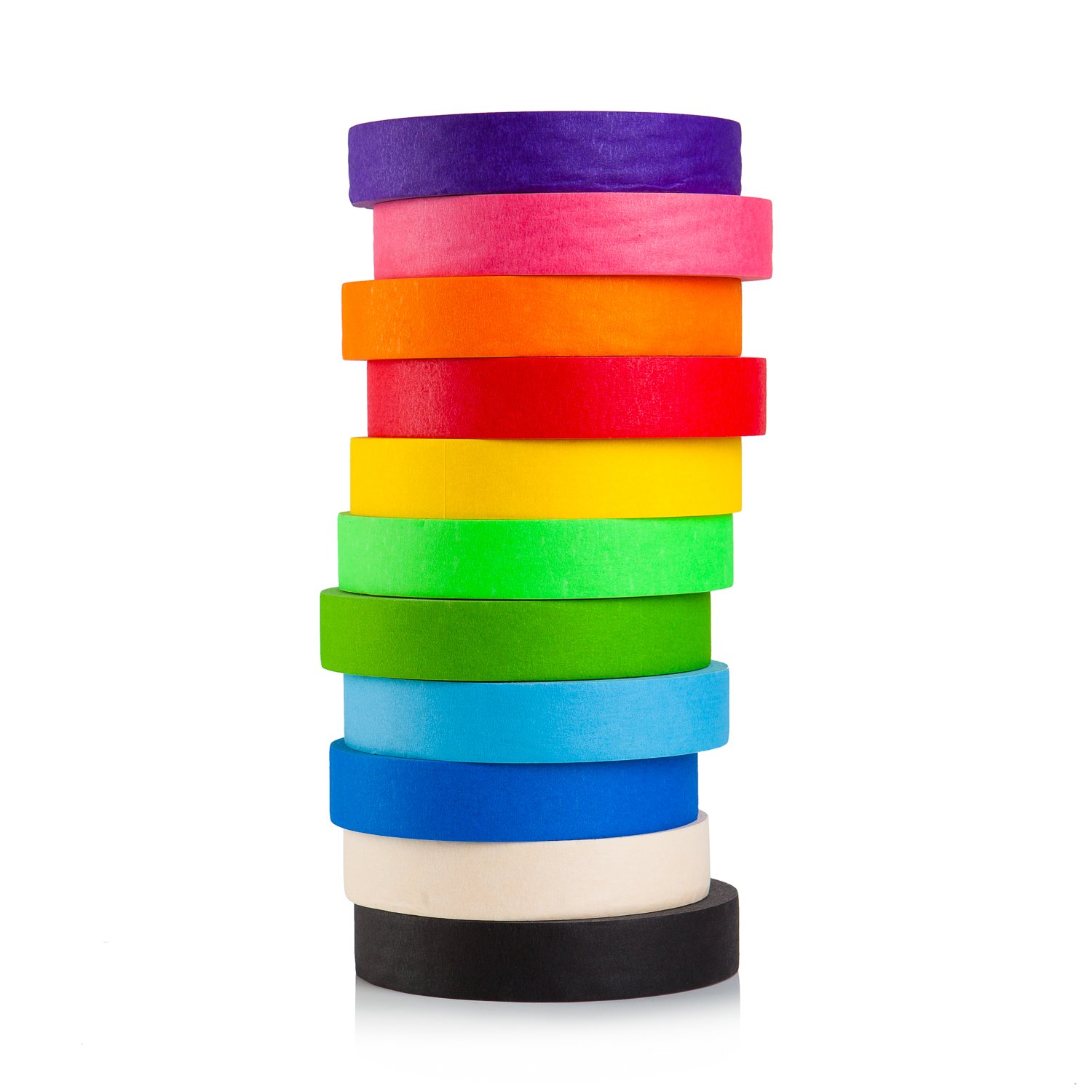 Craftzilla Colored Masking Tape — 11-Roll Multi-Pack, 55