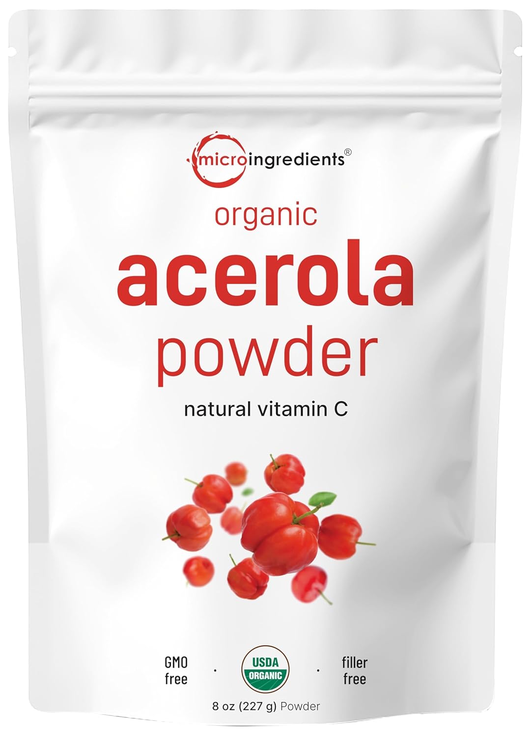 Micro Ingredients Organic Acerola Powder, 8oz | Natural