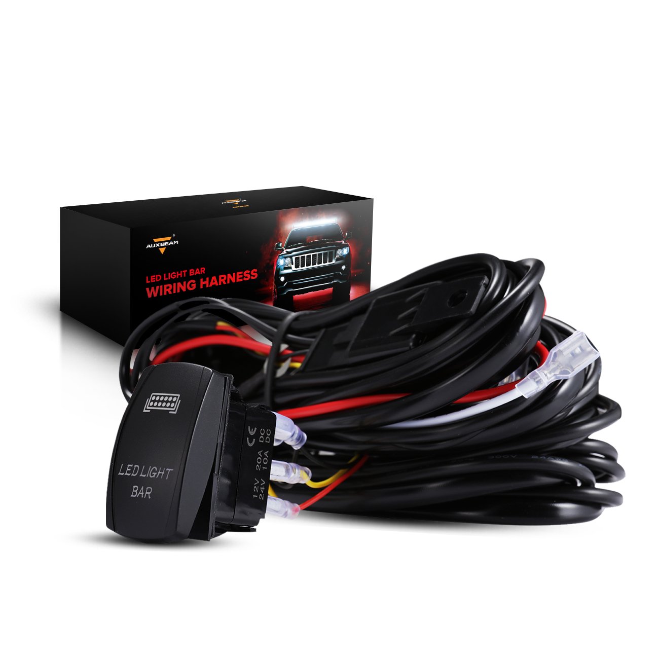 Auxbeam Wiring Harness 2 Lead, 12V 5Pin Rocker