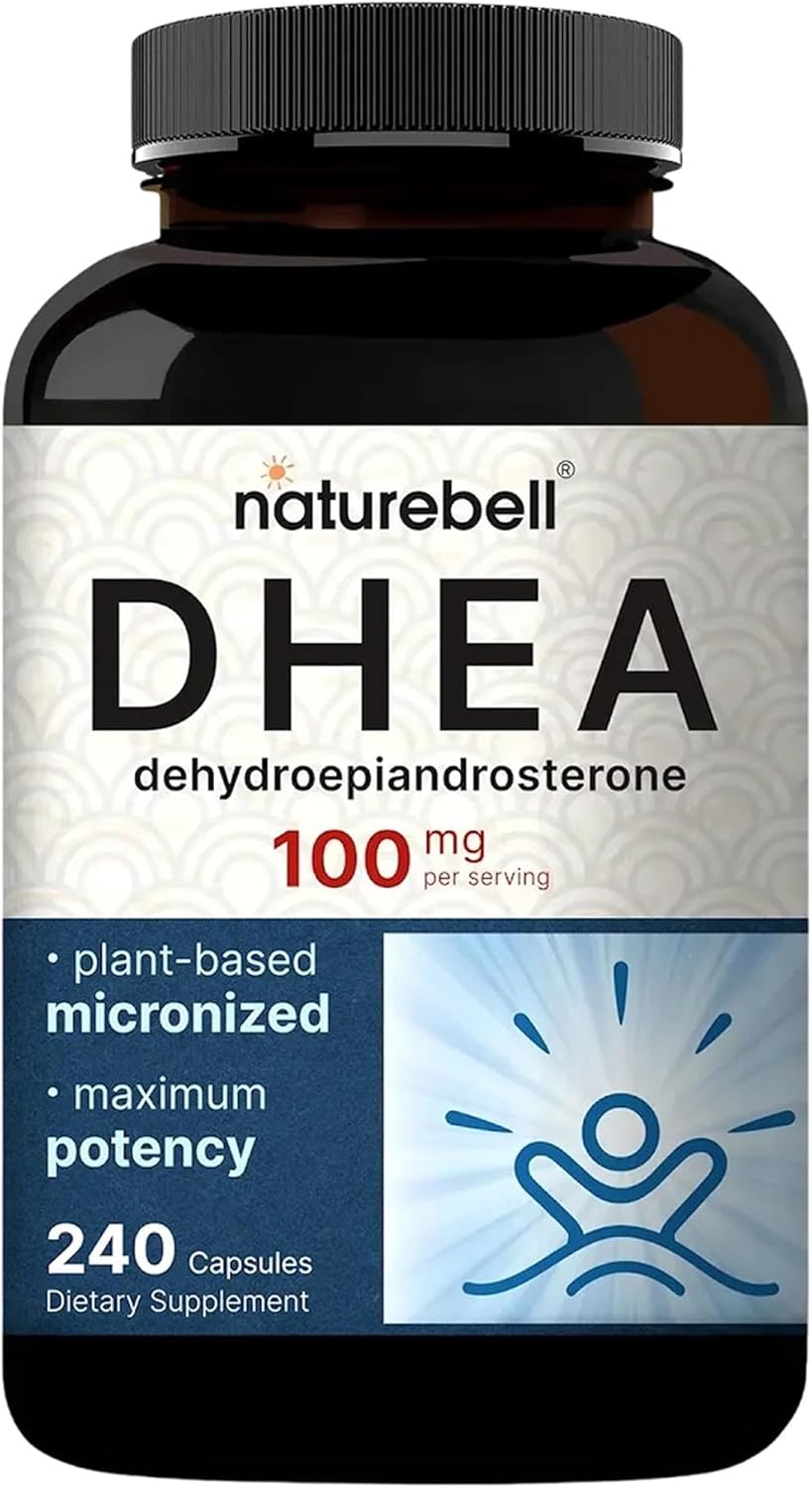 NatureBell DHEA 100mg, 240 Capsules, Highly Bioavailable, Non-GMO