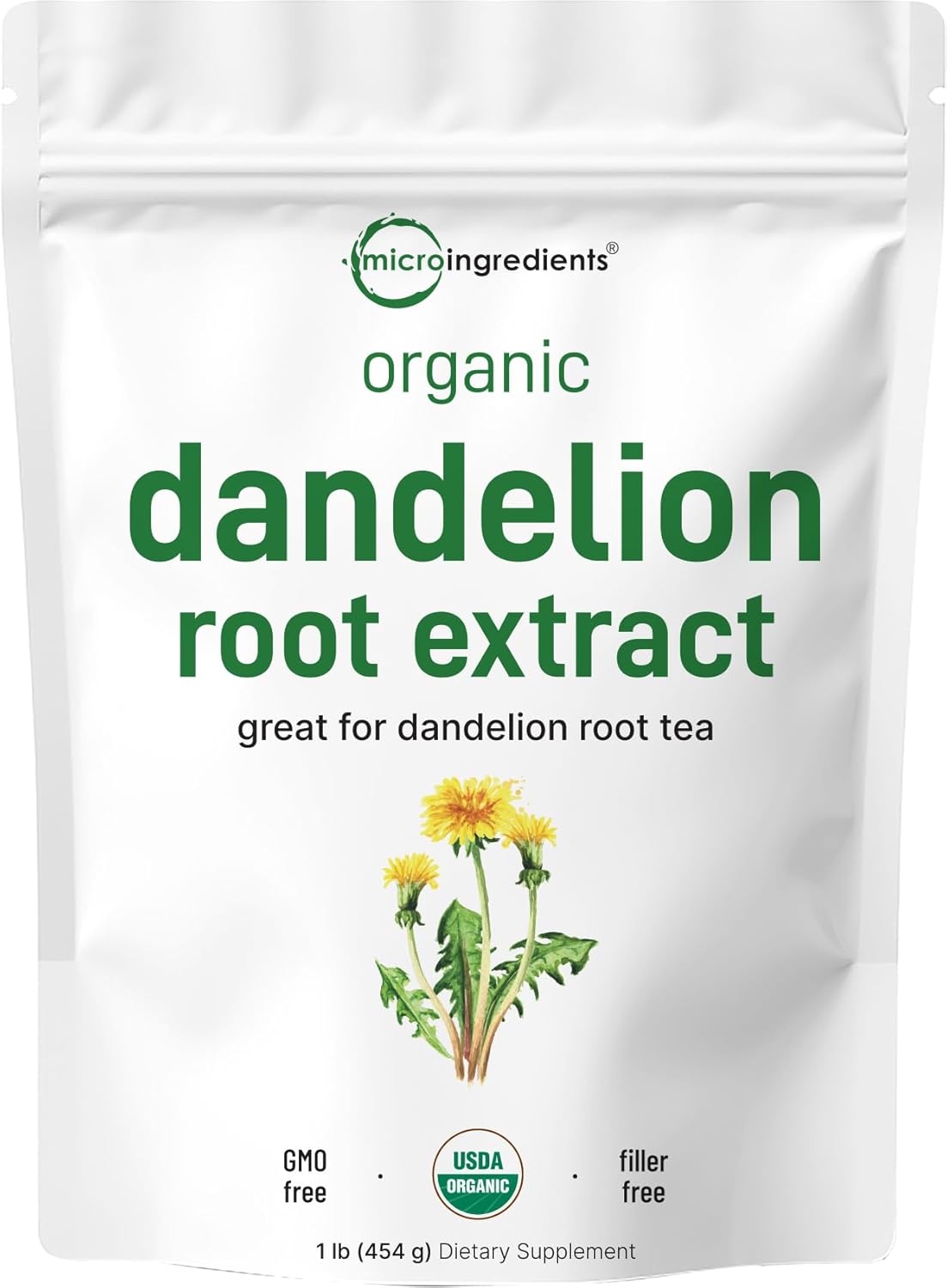 Micro Ingredients Organic Dandelion Root Extract Powder, 1lb