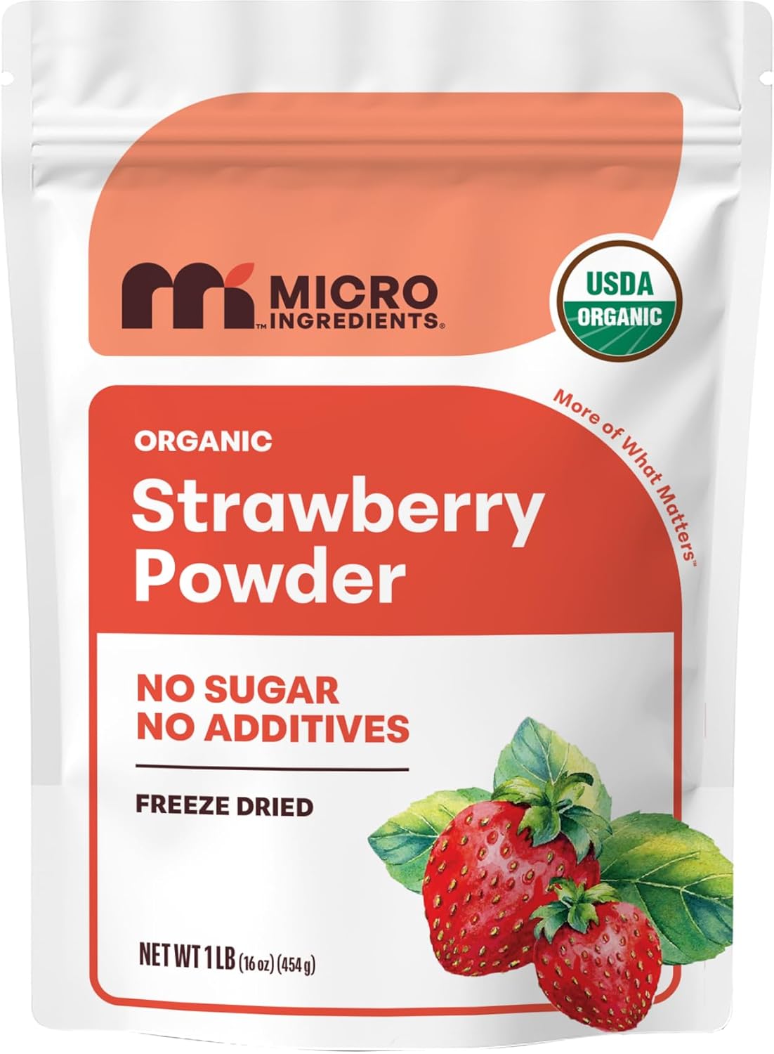 Organic Strawberry Powder, 1 Lb | 100% Natural