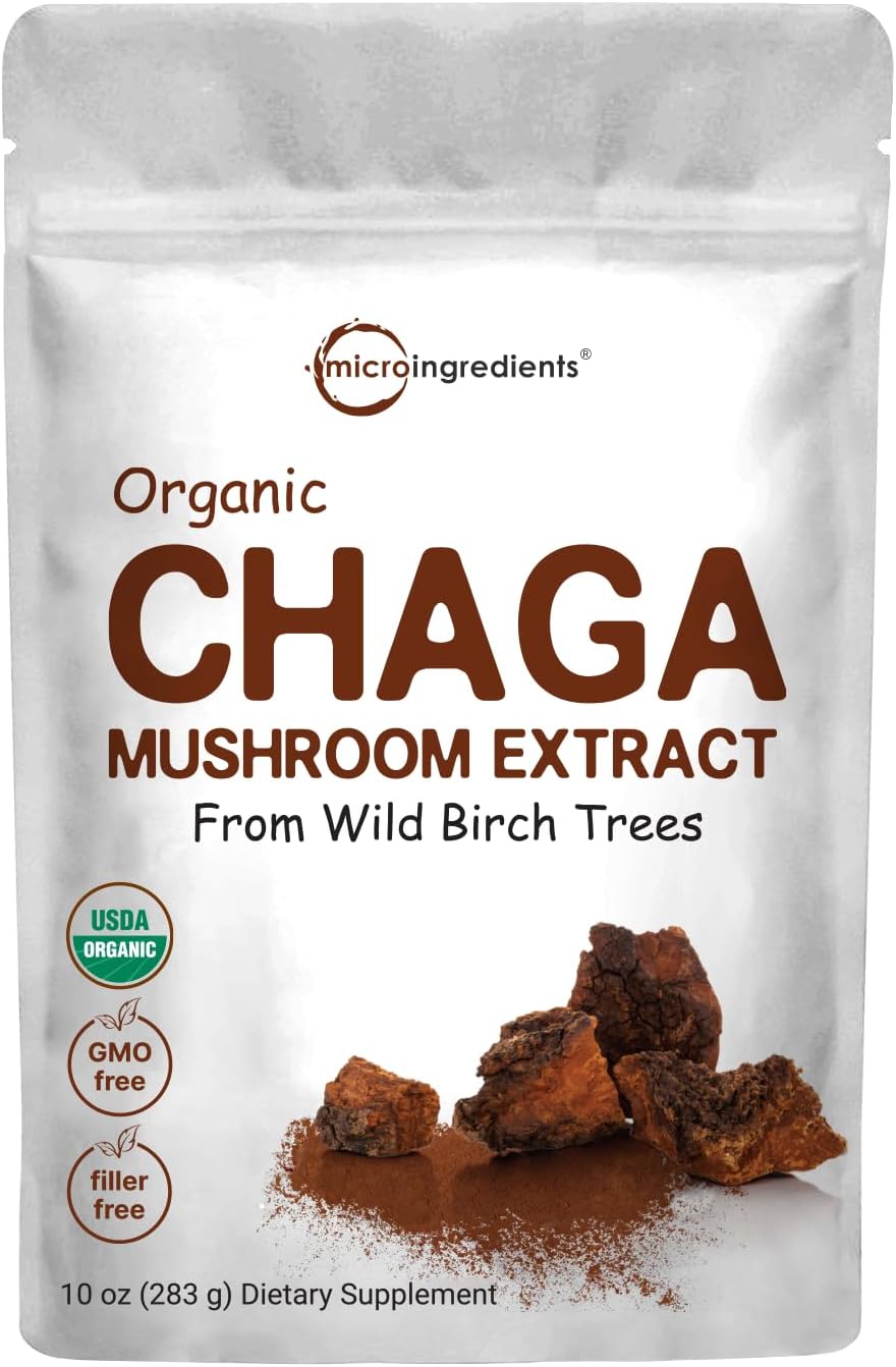 Micro Ingredients Organic Chaga Mushroom Extract, 10 oz,