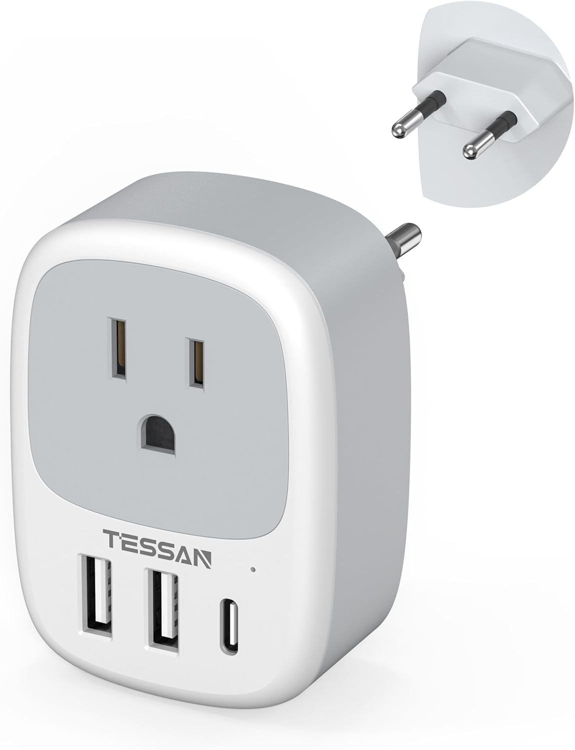 TESSAN European Travel Plug Adapter, Europe Power Adapter