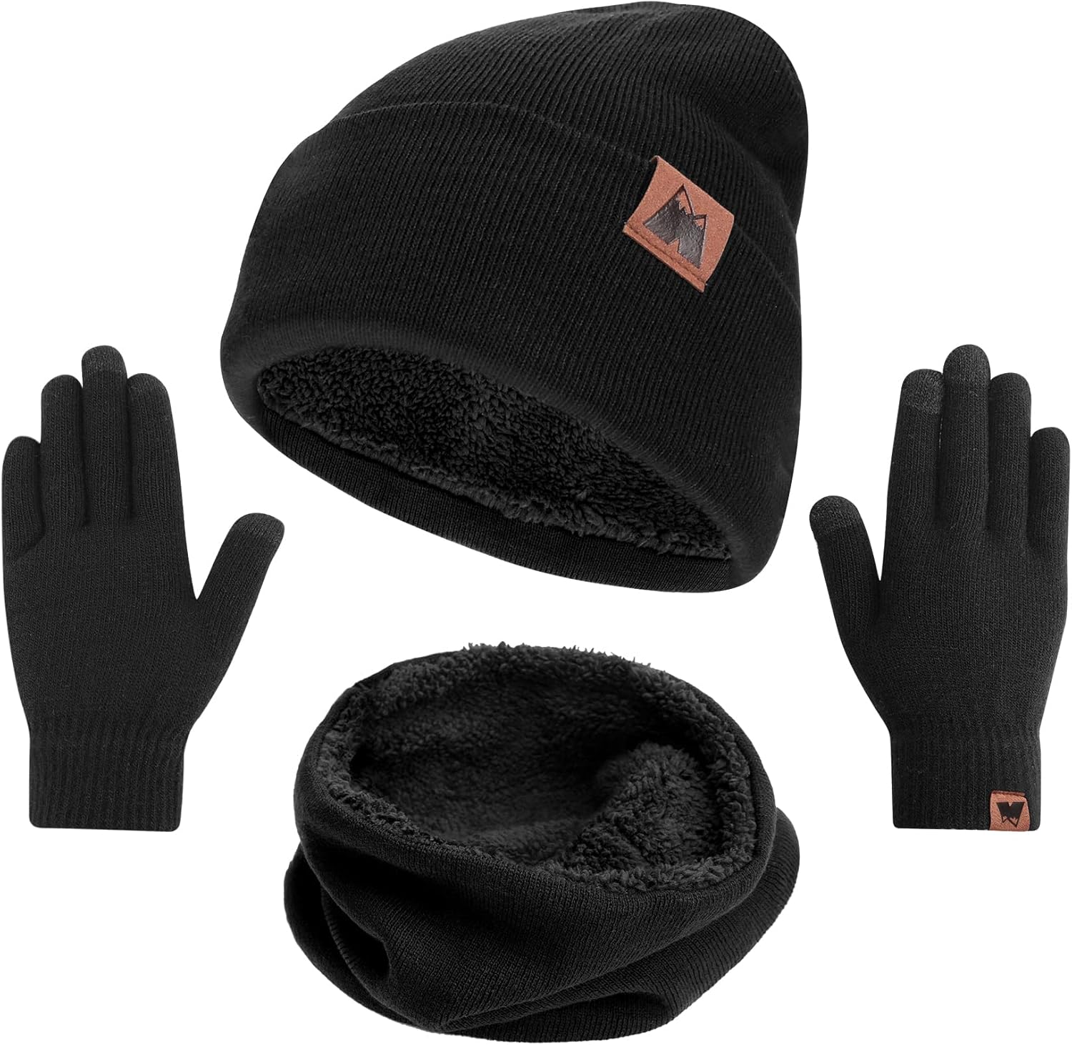 mysuntown Winter Beanie Hat Scarf and Touch Screen