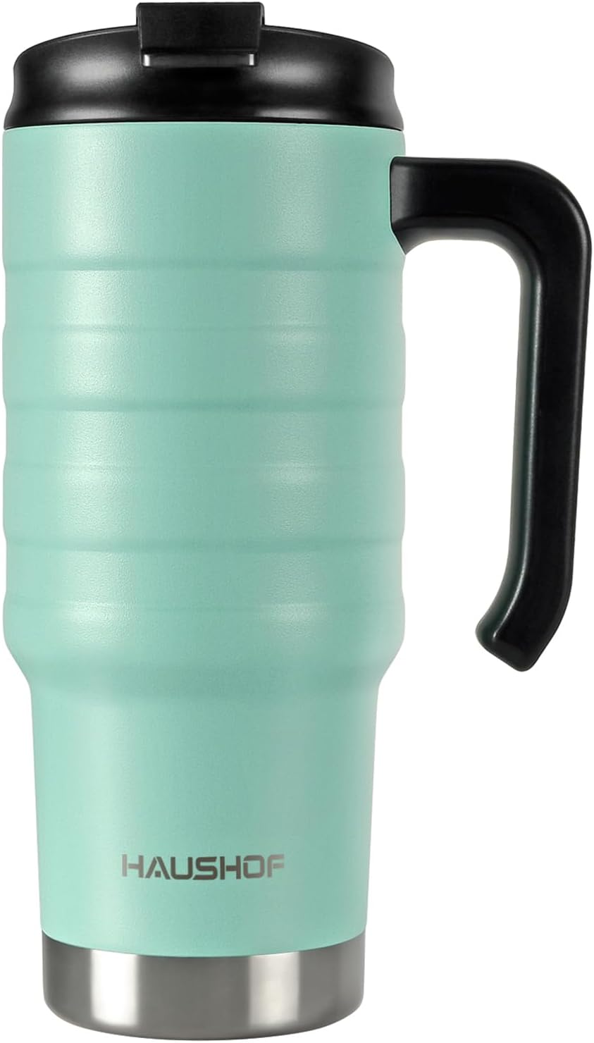 HAUSHOF 24 oz Travel Mug, Stainless Double Wall