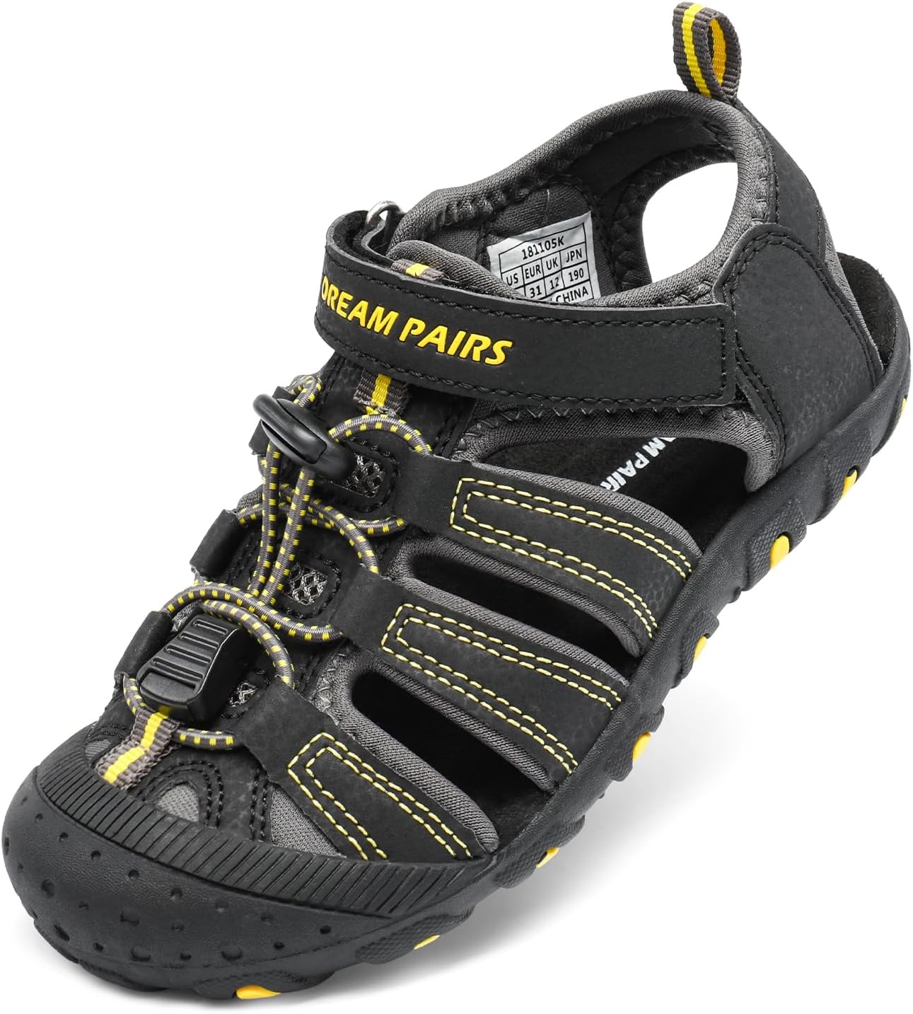 DREAM PAIRS Boys Girls Closed-Toe Outdoor Summer Water