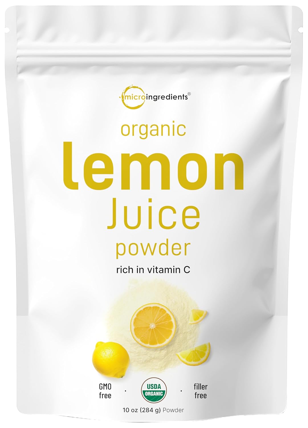 Micro Ingredients Organic Lemon Juice Powder, 10 Ounce,