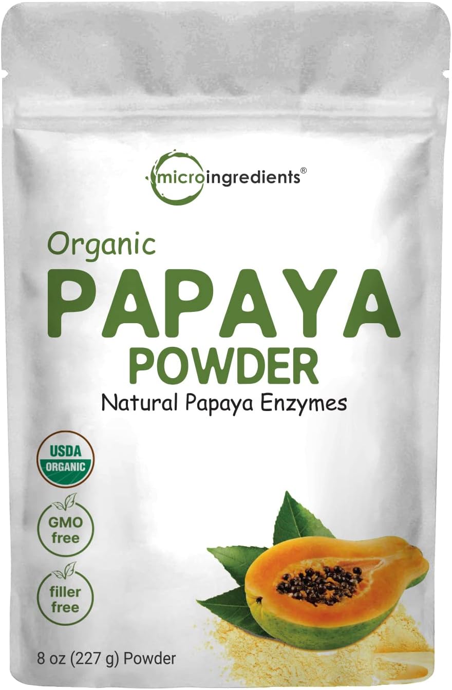 Micro Ingredients Organic Papaya Fruit Powder, 8 Ounce,