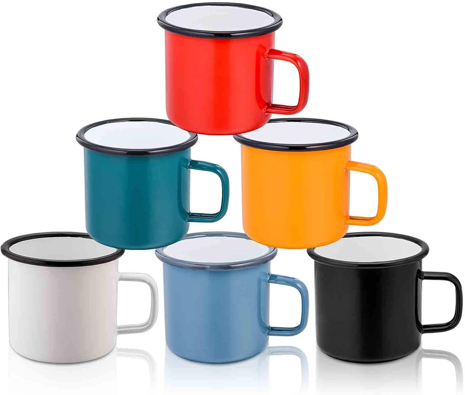 TeamFar Coffee Mug, 12 oz Tea Enamel Mug