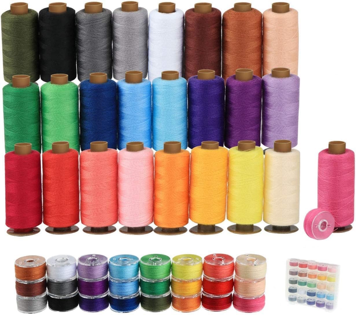 ilauke 50 Pcs Thread for Sewing, 400 Yards