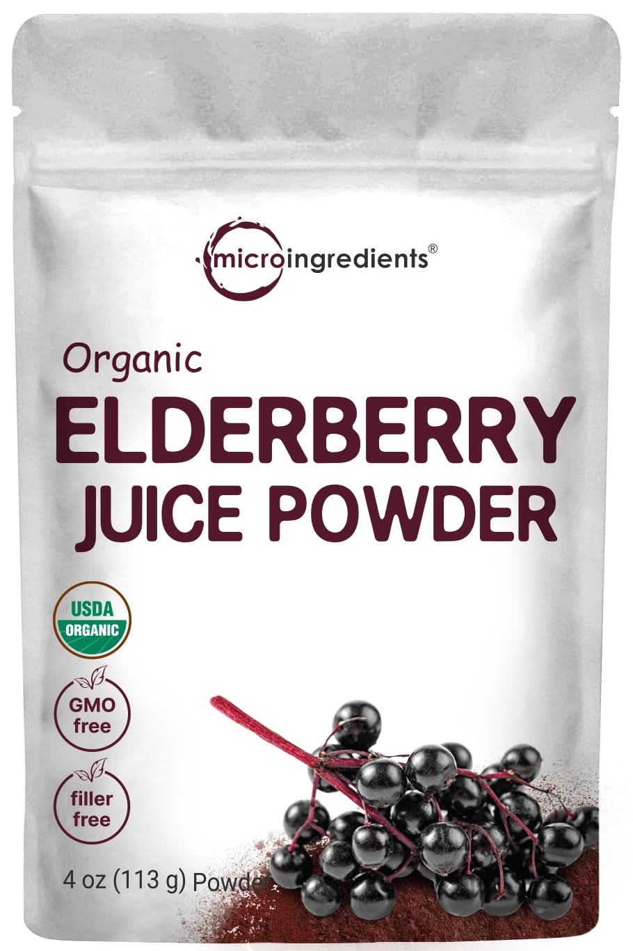 Micro Ingredients Organic Elderberry Juice Powder, 4oz |