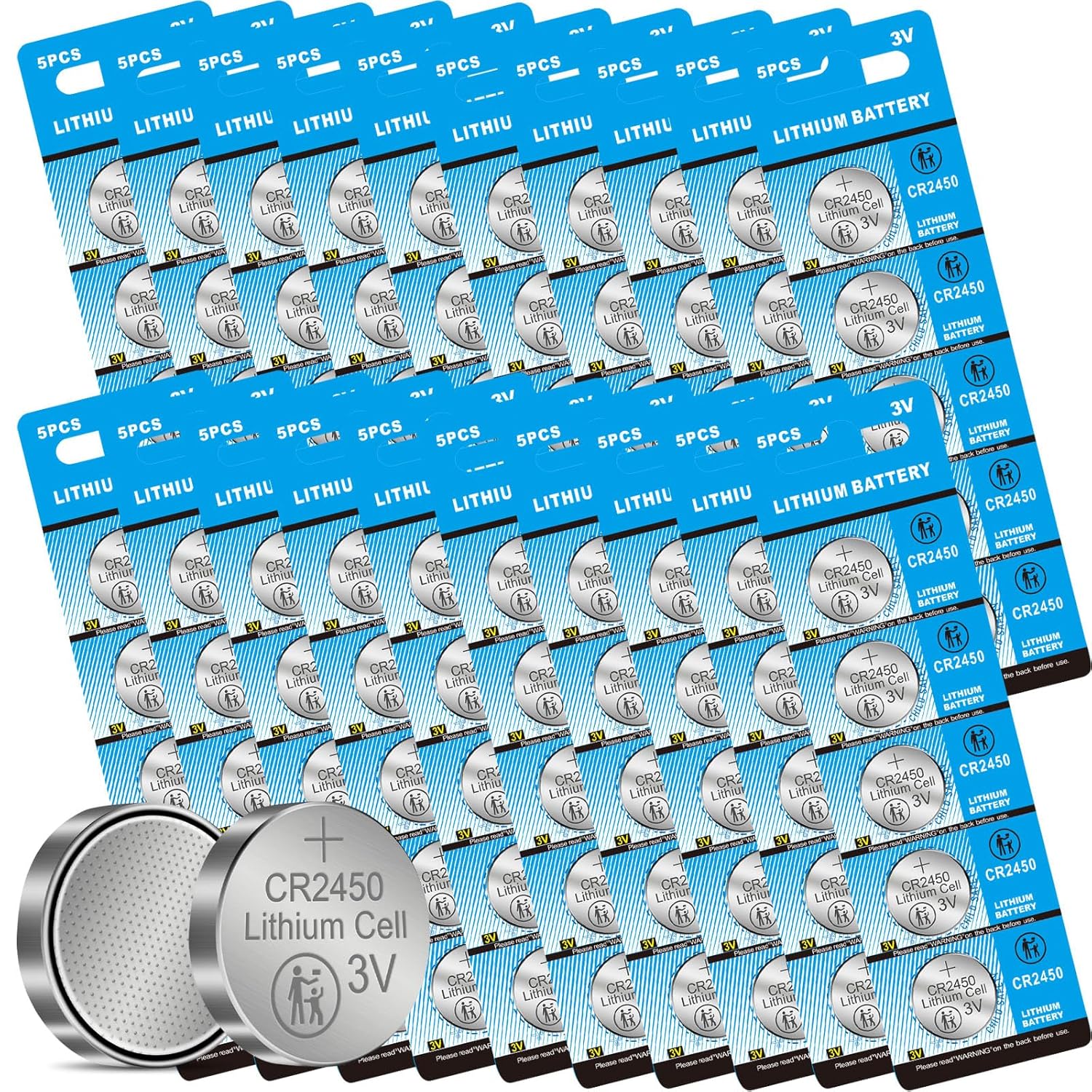 CR2450 Lithium Battery 3 Volt 600mAh Coin Button