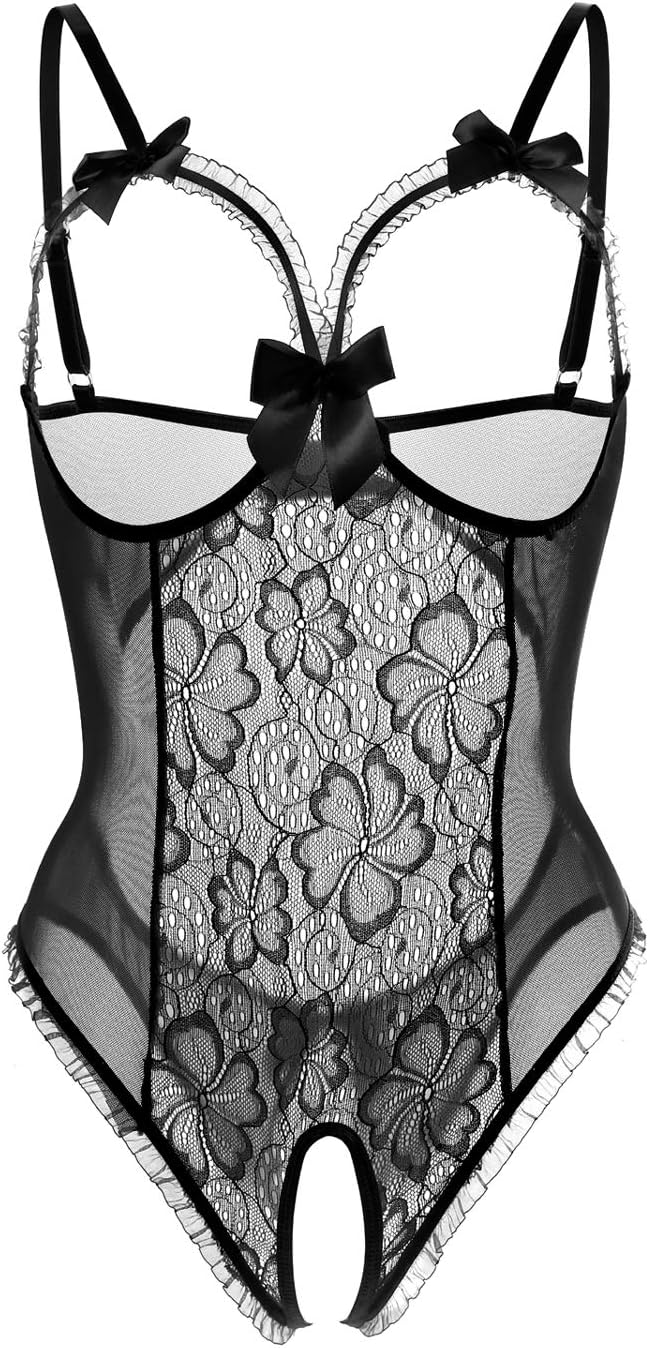 AIBINGGE Lingerie for Women, Sexy Teddy One-Piece Lace