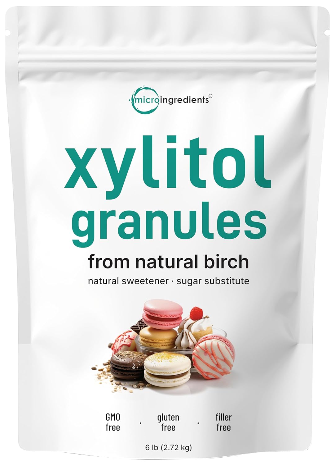 Micro Ingredients Xylitol Sweetener, 6 Pounds, Natural Birch