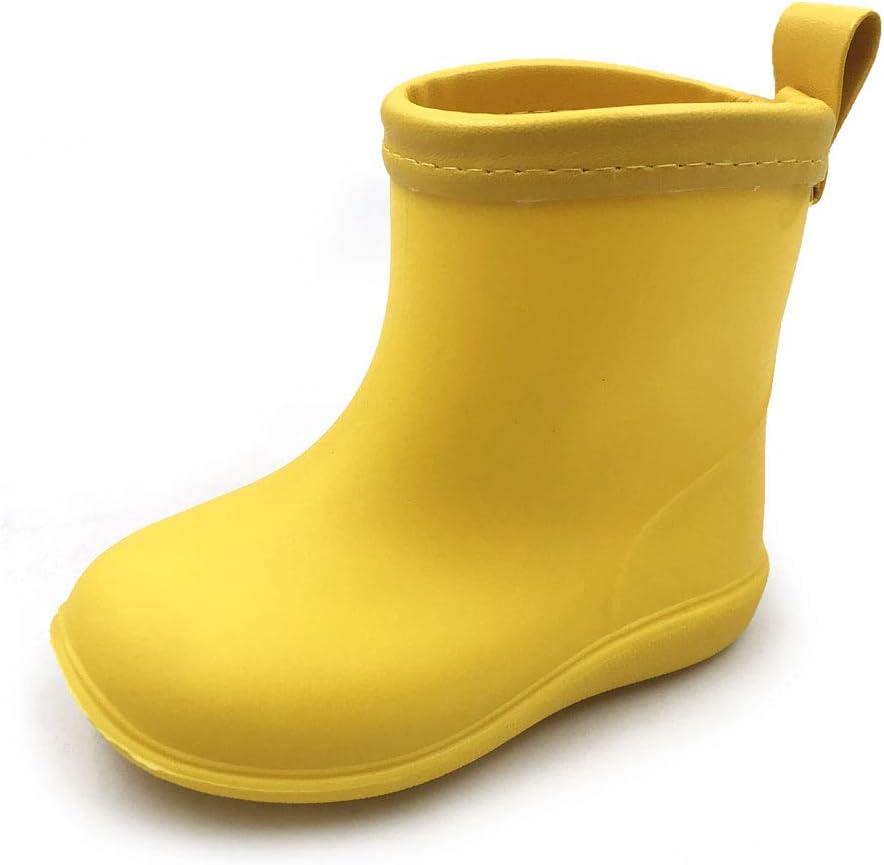 Amoji Kids Easy-On Rain Boots for Toddler/Little Kid,
