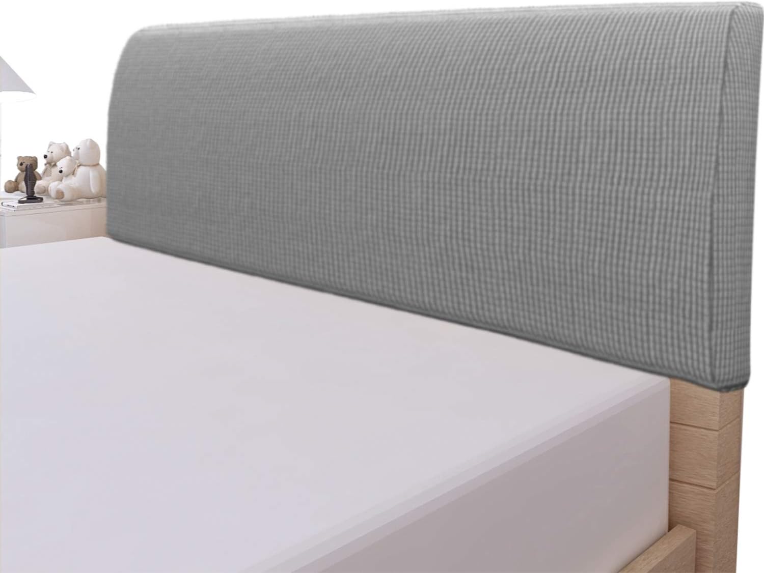 Easy-Going Stretch Bed Headboard Cover, Square Jacquard Headboard