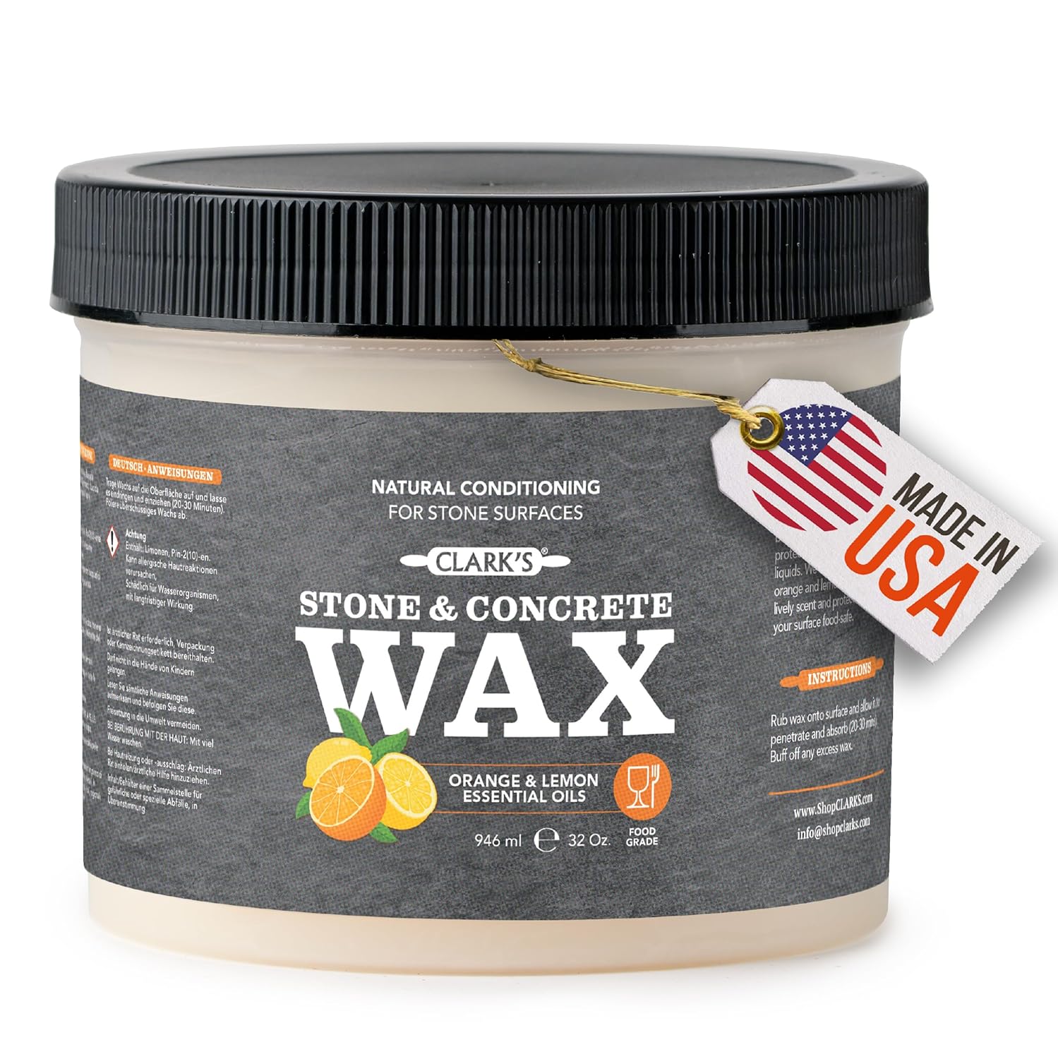 CLARK'S Natural Stone Wax, Seals & Protects Soapstone,