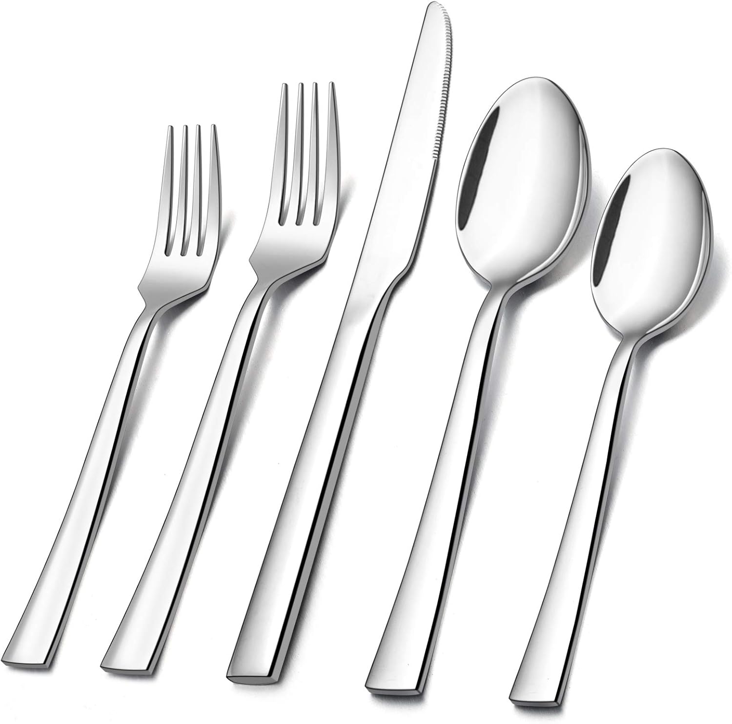 40-Piece Silverware Set, E-far Stainless Steel Flatware Set