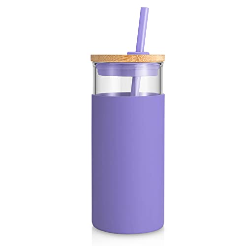 Tronco 20 oz Glass Tumbler with Lid and