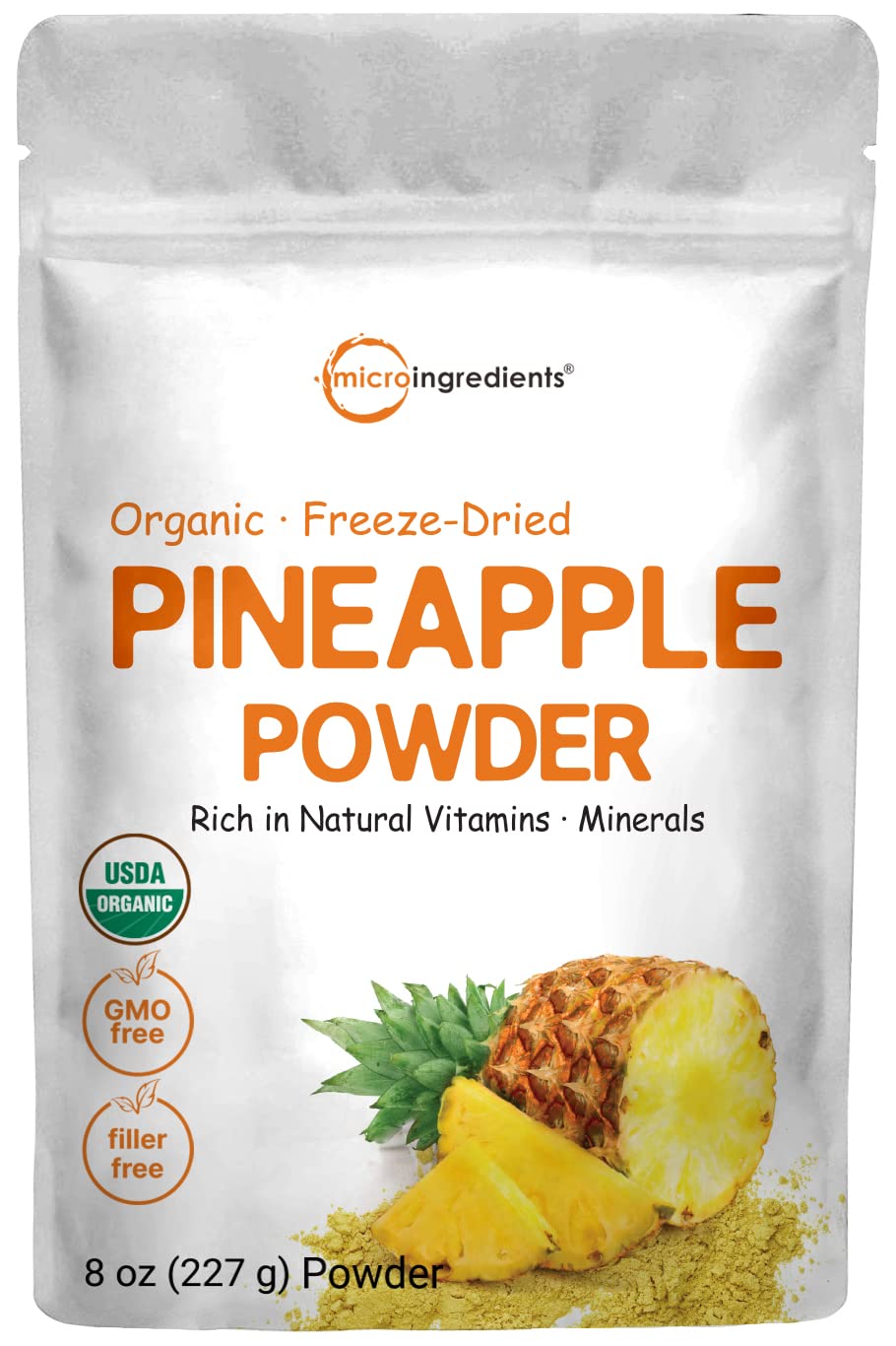 Organic Pineapple Powder, 8oz | 100% Natural Fruit