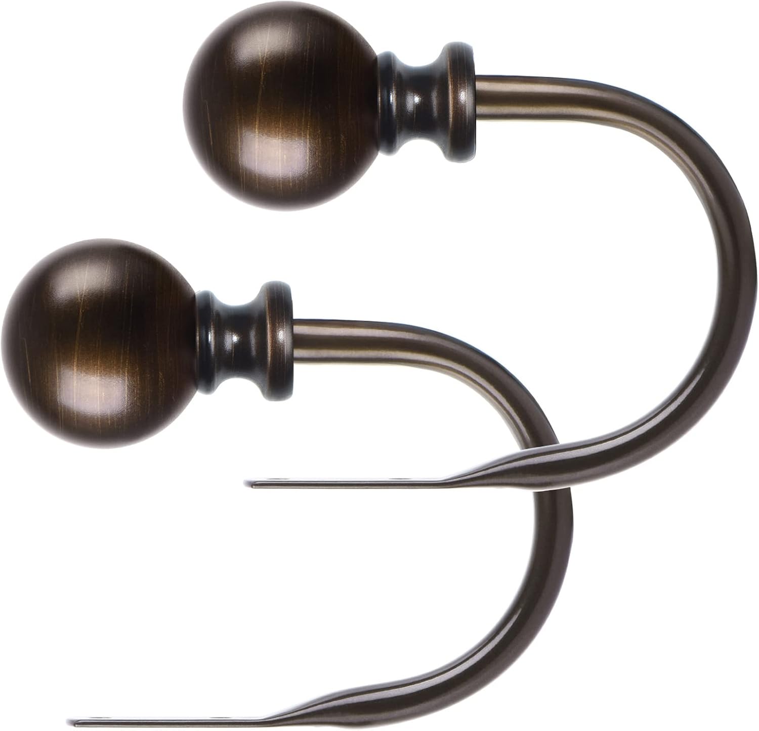 KAMANINA Curtain Holdbacks, Decorative Wall-Mounted Tiebacks with Round