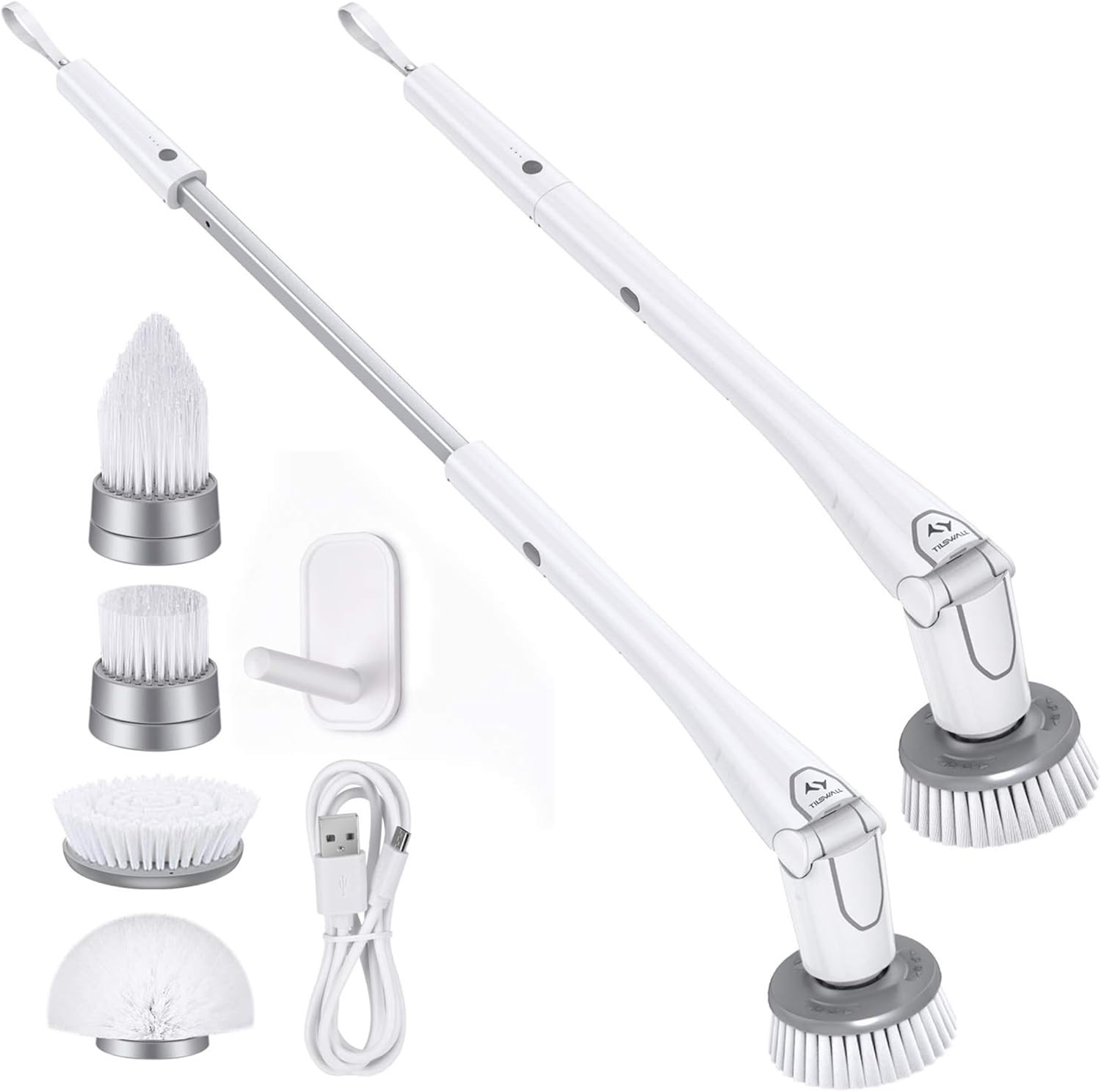 Tilswall Cordless Electric Spin Scrubber, IPX7 Waterproof Cleaning