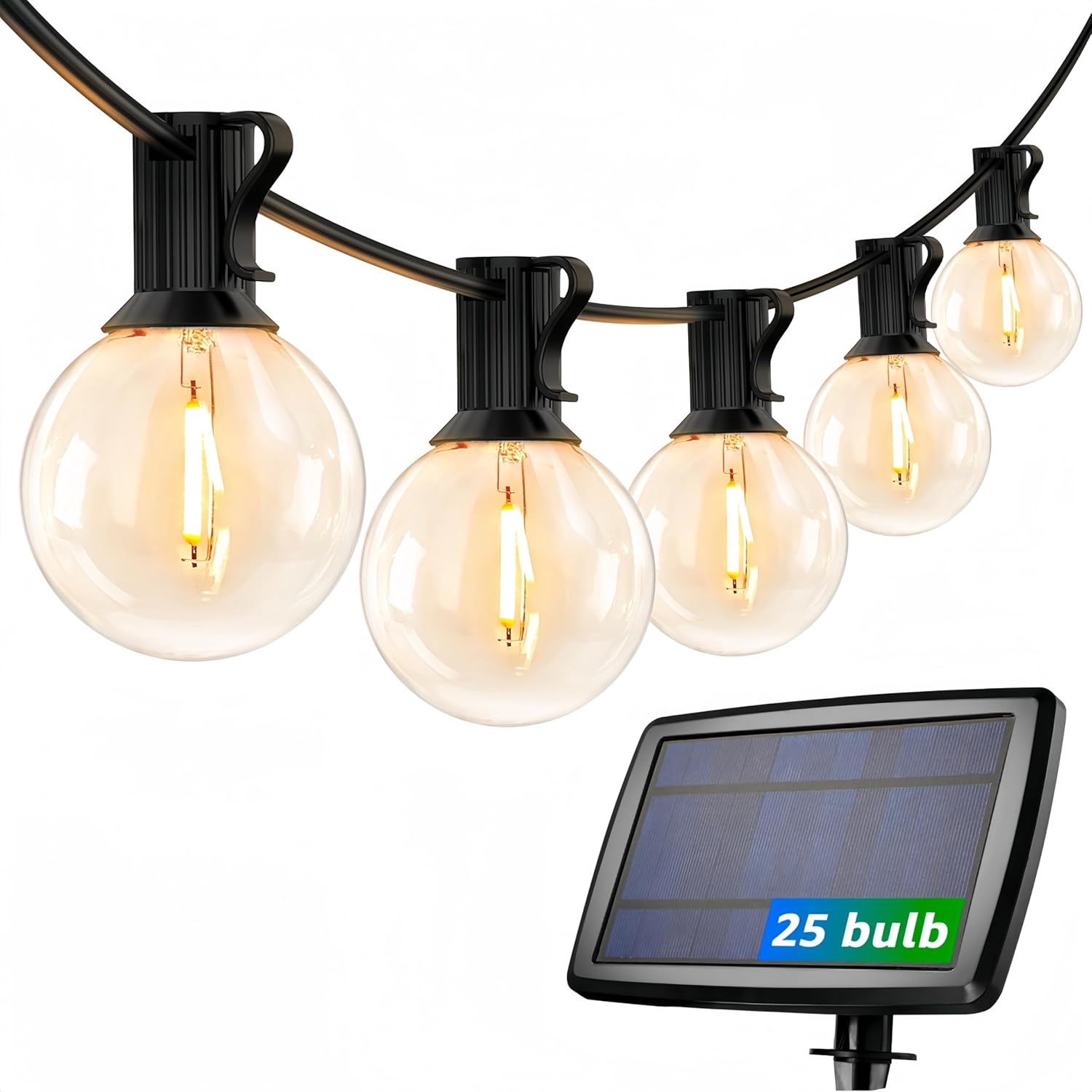 Lepro Solar Outdoor String Lights, Patio Bistro Lights,
