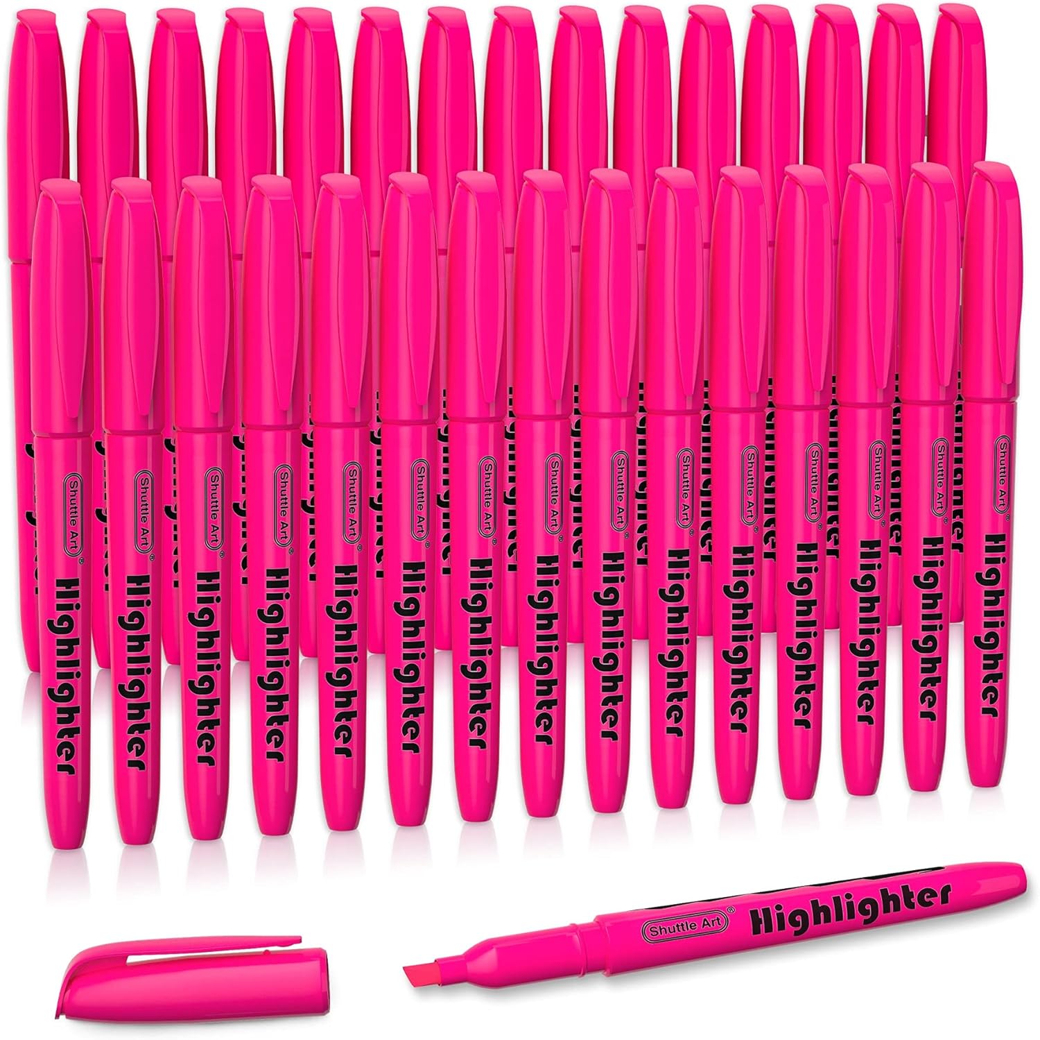 Shuttle Art Highlighters, 30 Pack Bright Colors Chisel-Tip