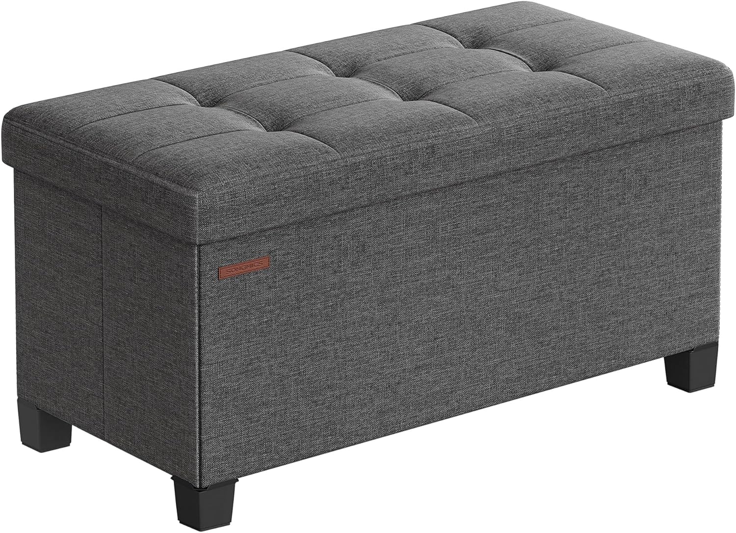 SONGMICS Storage Ottoman Bench, Foldable Foot Rest with