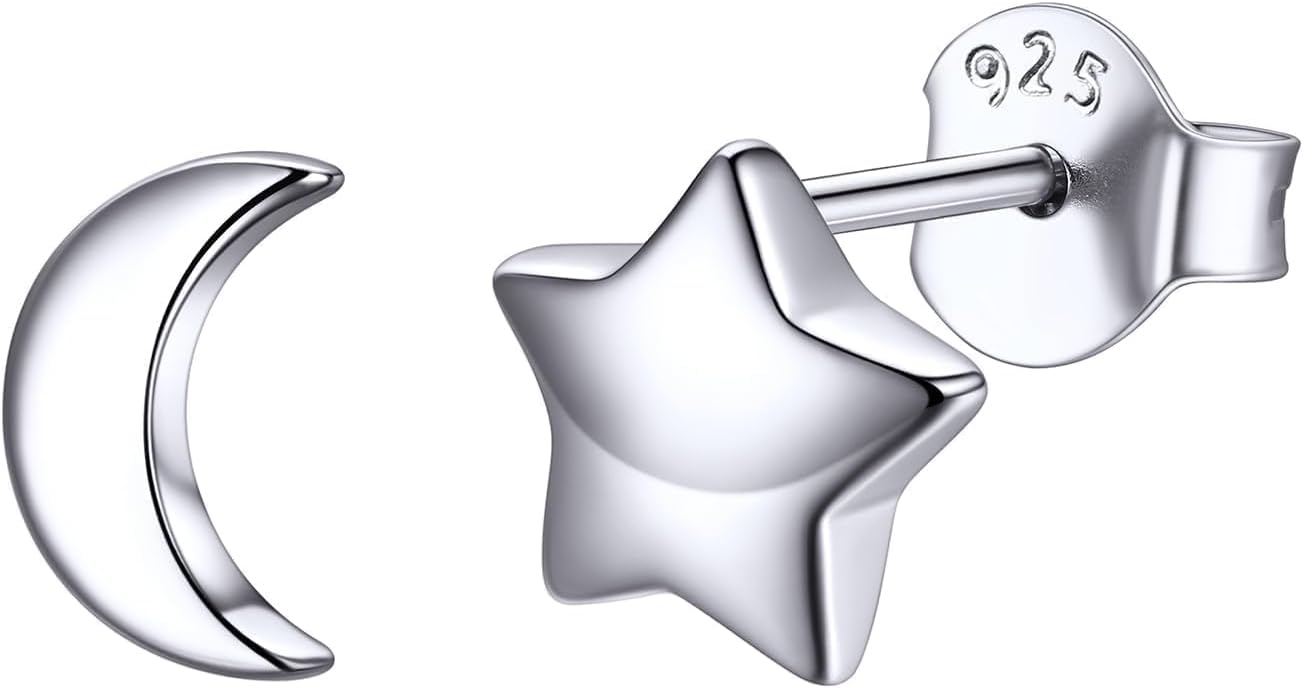 ChicSilver 925 Sterling Silver Stud Earrings Hypoallergenic, Dainty