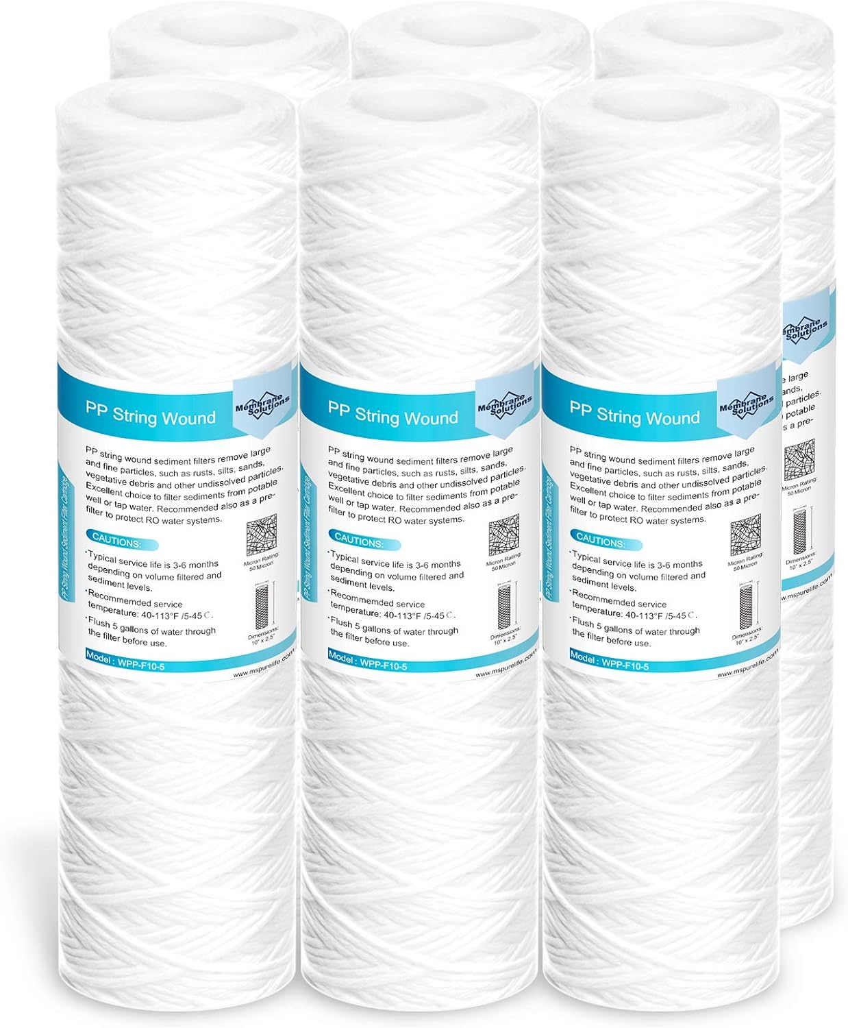 Membrane Solutions 50 Micron 10x2.5 Inch String Wound