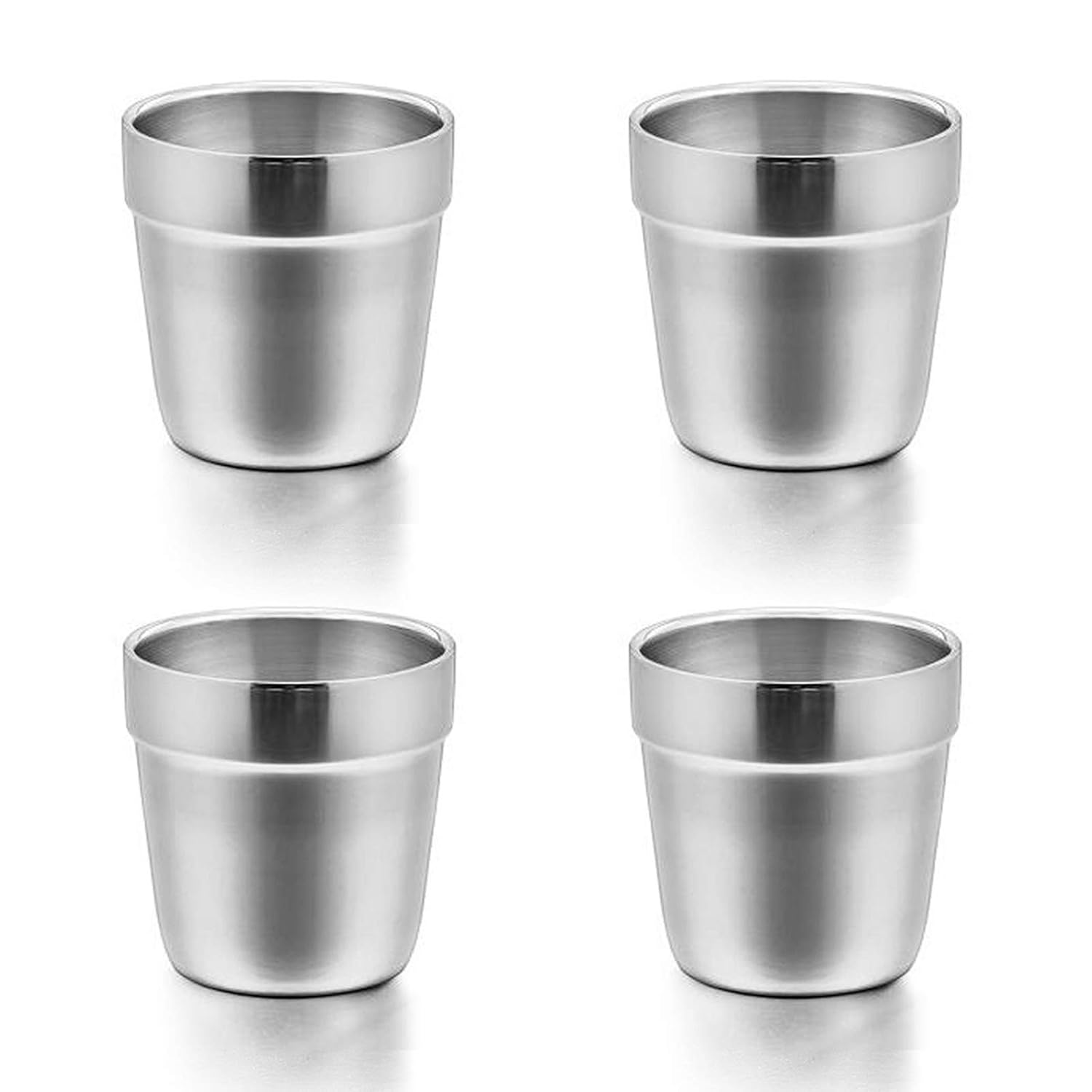 E-far Stainless Steel Cups Set of 4, 6