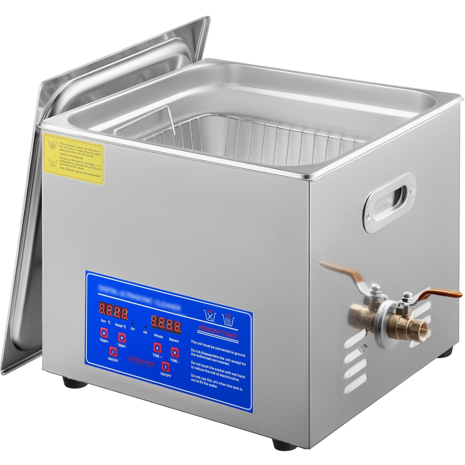 VEVOR 15L Ultrasonic Cleaner with Digital Timer &