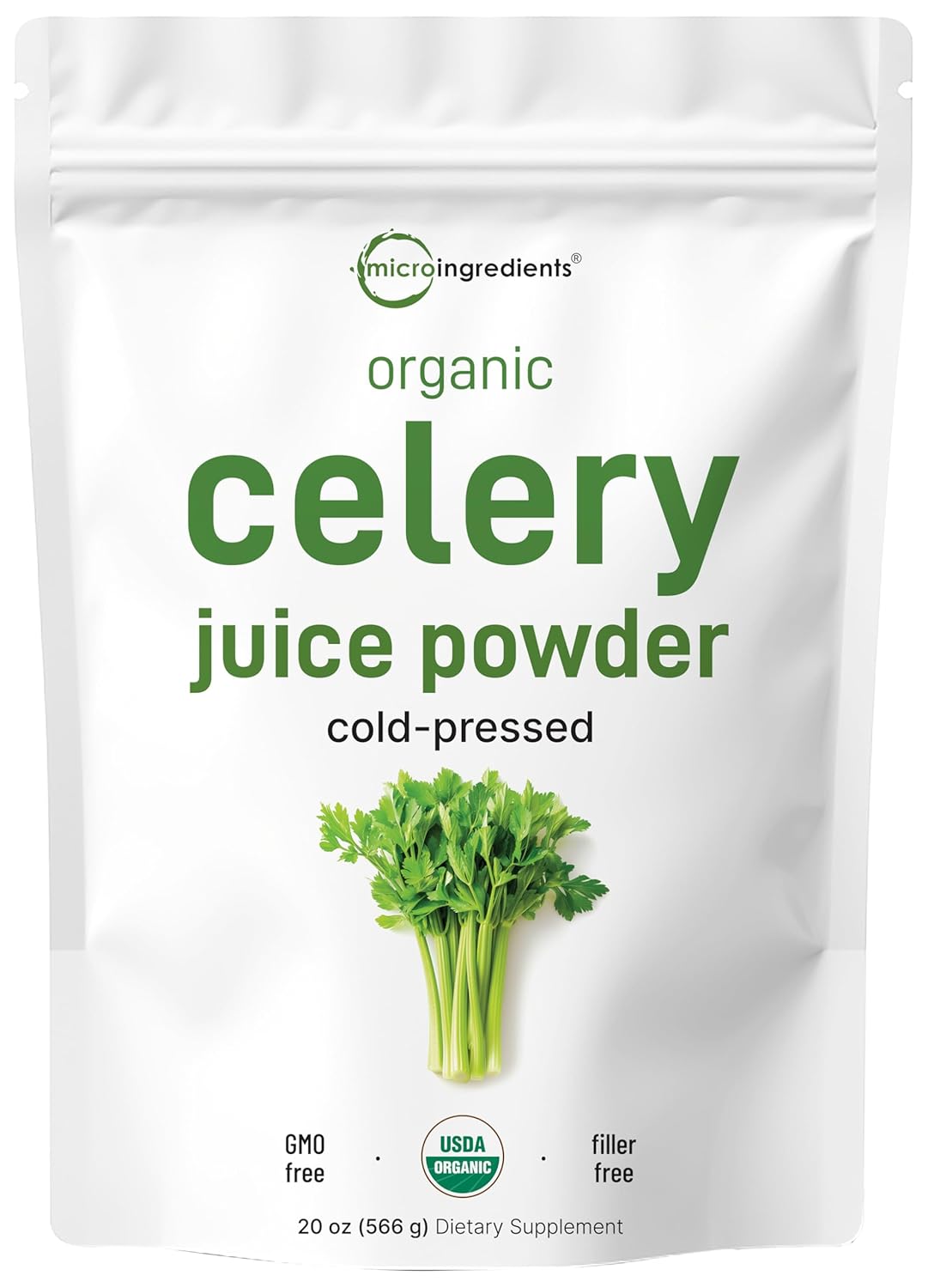 Micro Ingredients Organic Celery Juice Powder, 20 Ounce