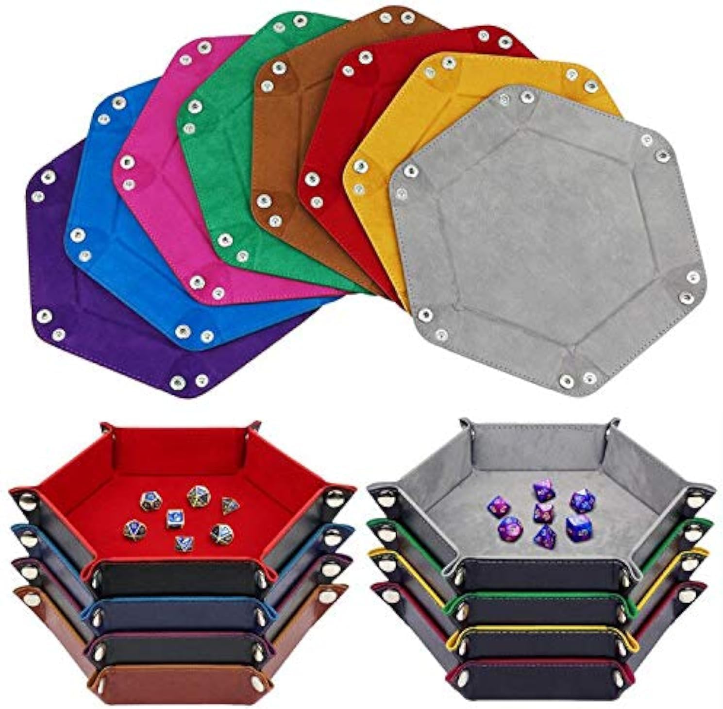 K.T. Fancy Dice Tray 8 Pieces Folding D&D