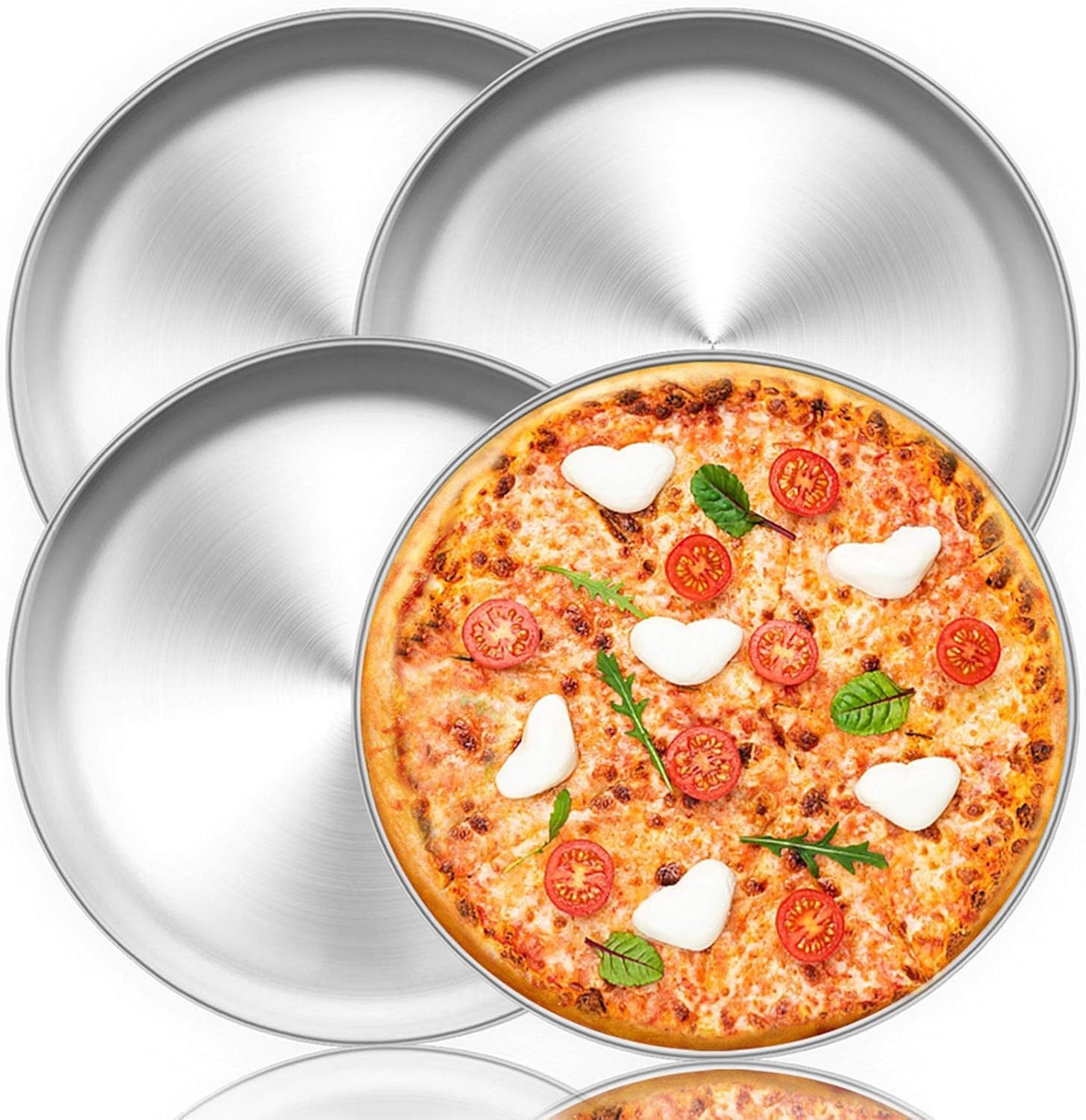 TeamFar Pizza Pan, 12 inch Pizza Pan Set