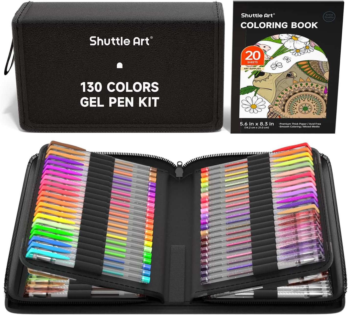 Shuttle Art Gel Pens, 130 Colors Gel Pen