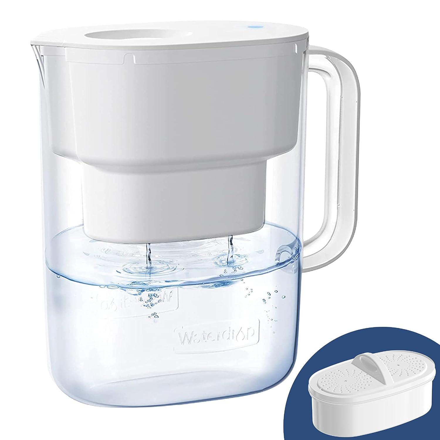 Waterdrop PT-07W Water Filter Pitcher, 10-Cup, NSF Certified,