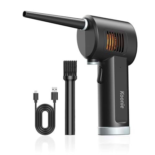 Koonie Cordless Air Duster, Battery Operated Computer Cleaning
