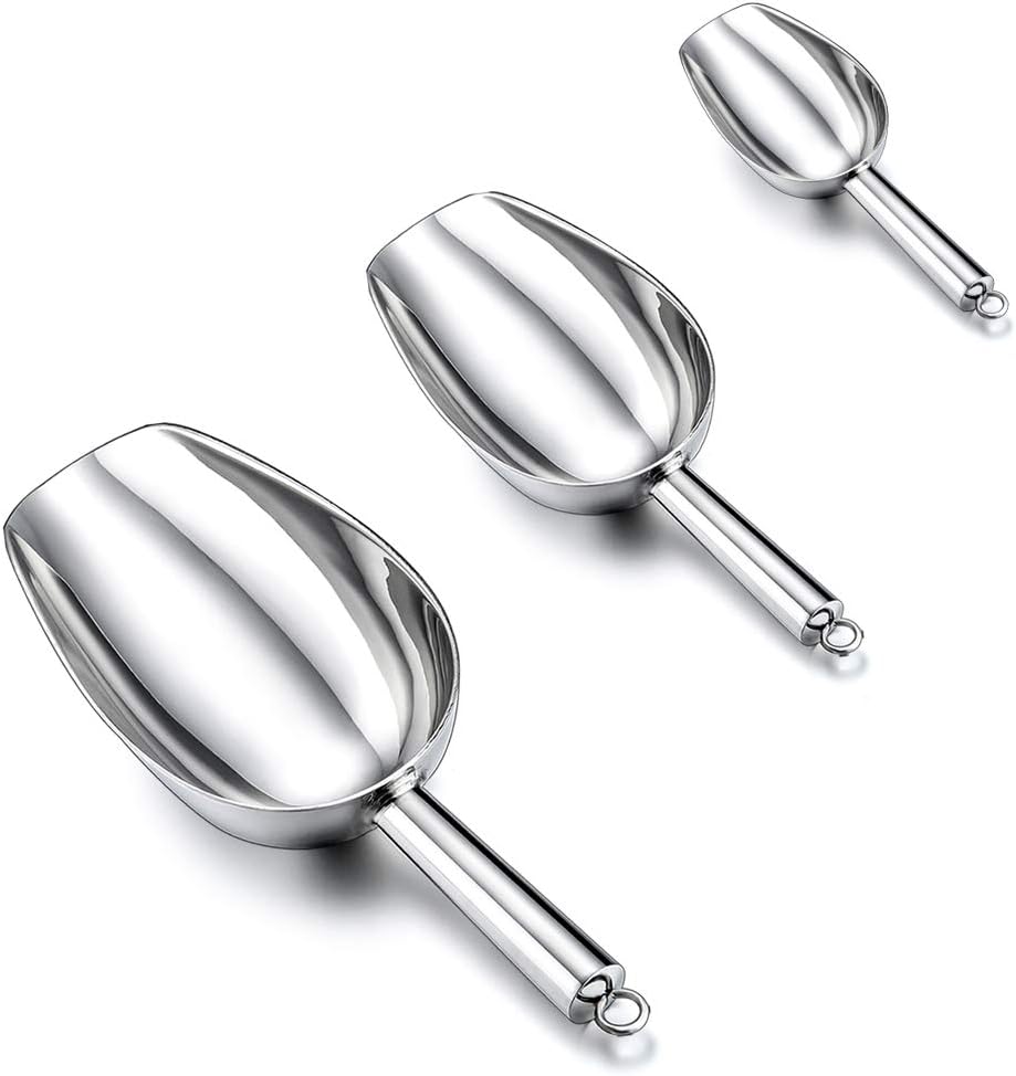 TeamFar Ice Scoop Set of 3, 3/5/8 Oz,