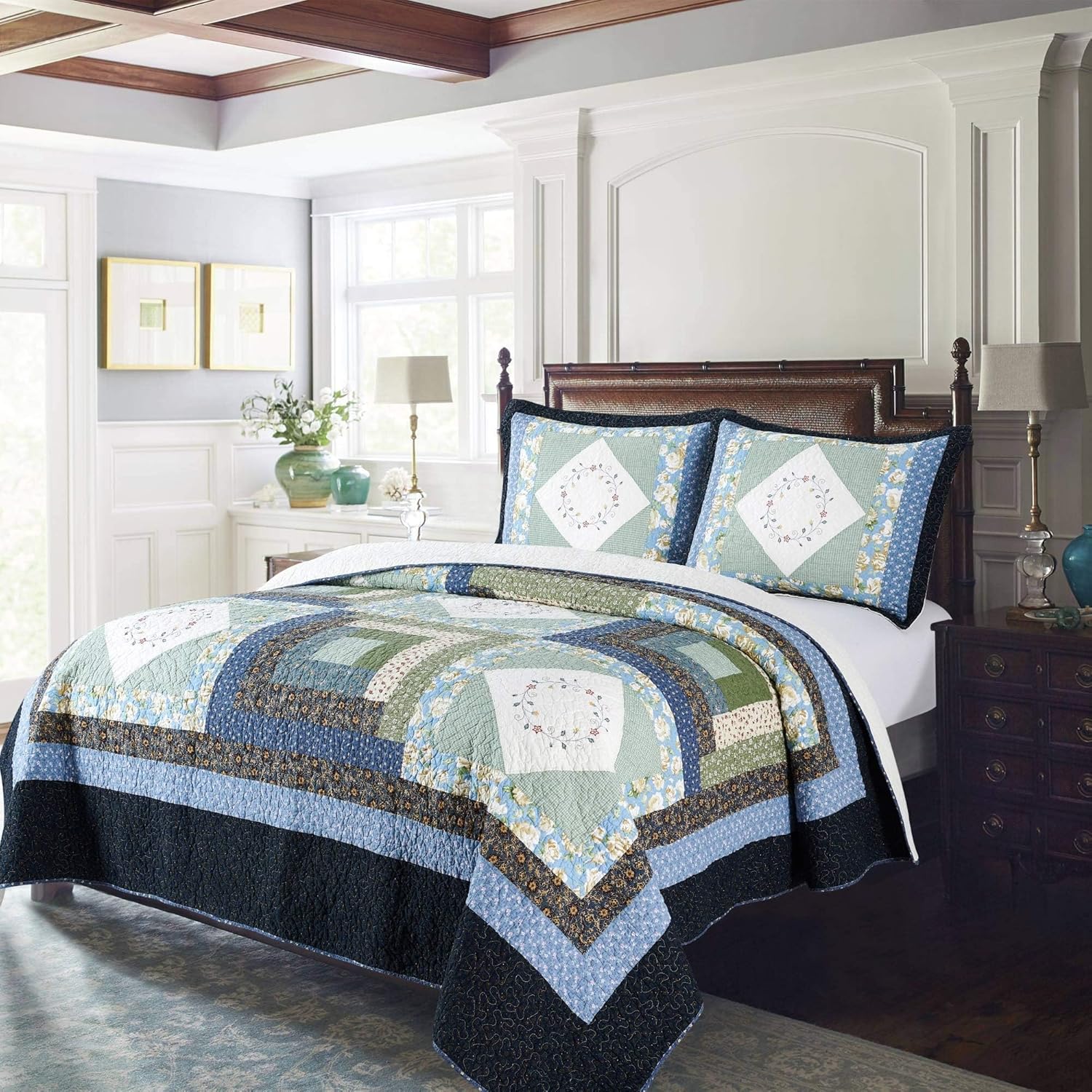 KASENTEX Authentic 100% Cotton Easy-Clean Luxurious Soft Royal